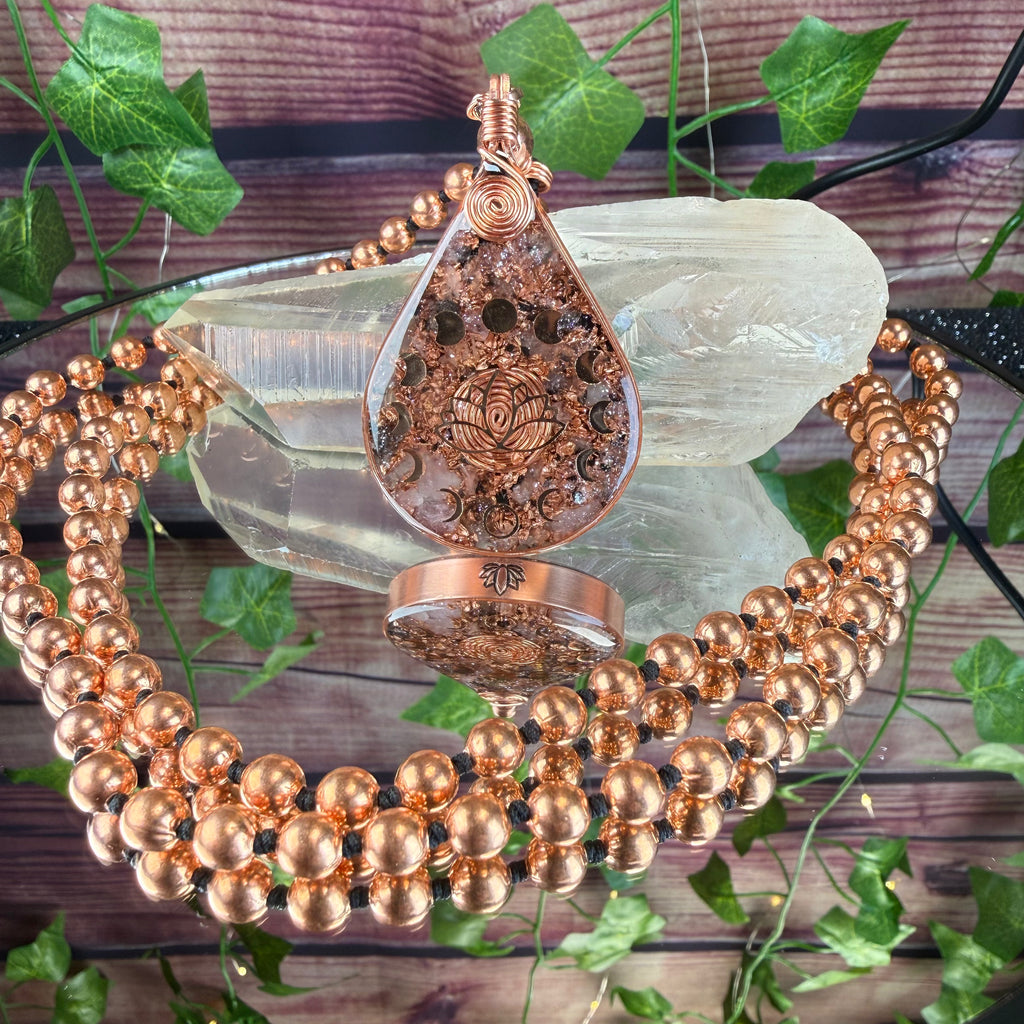 The Lotus-Rose Quartz Interchangeable Mala