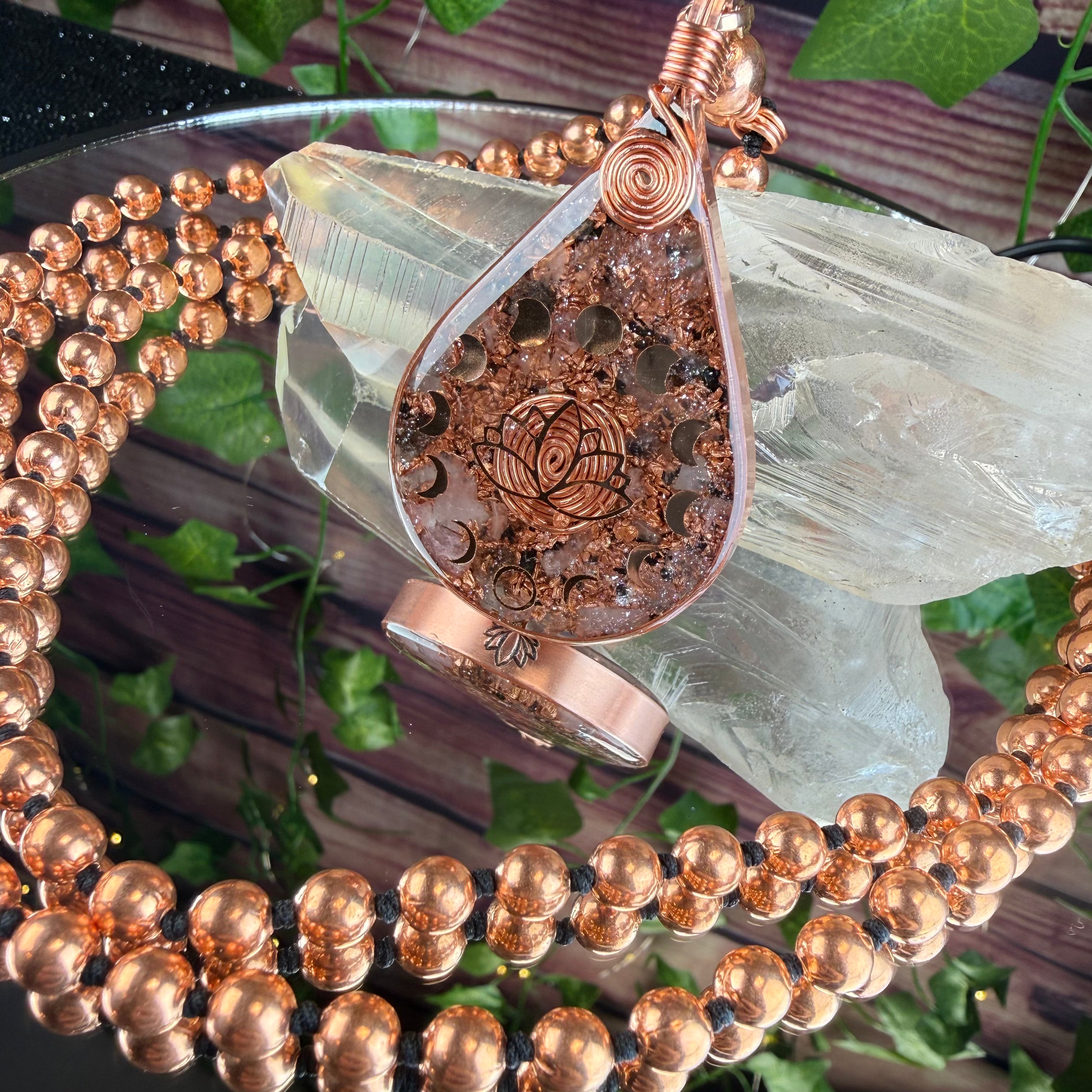 The Lotus-Rose Quartz Interchangeable Mala