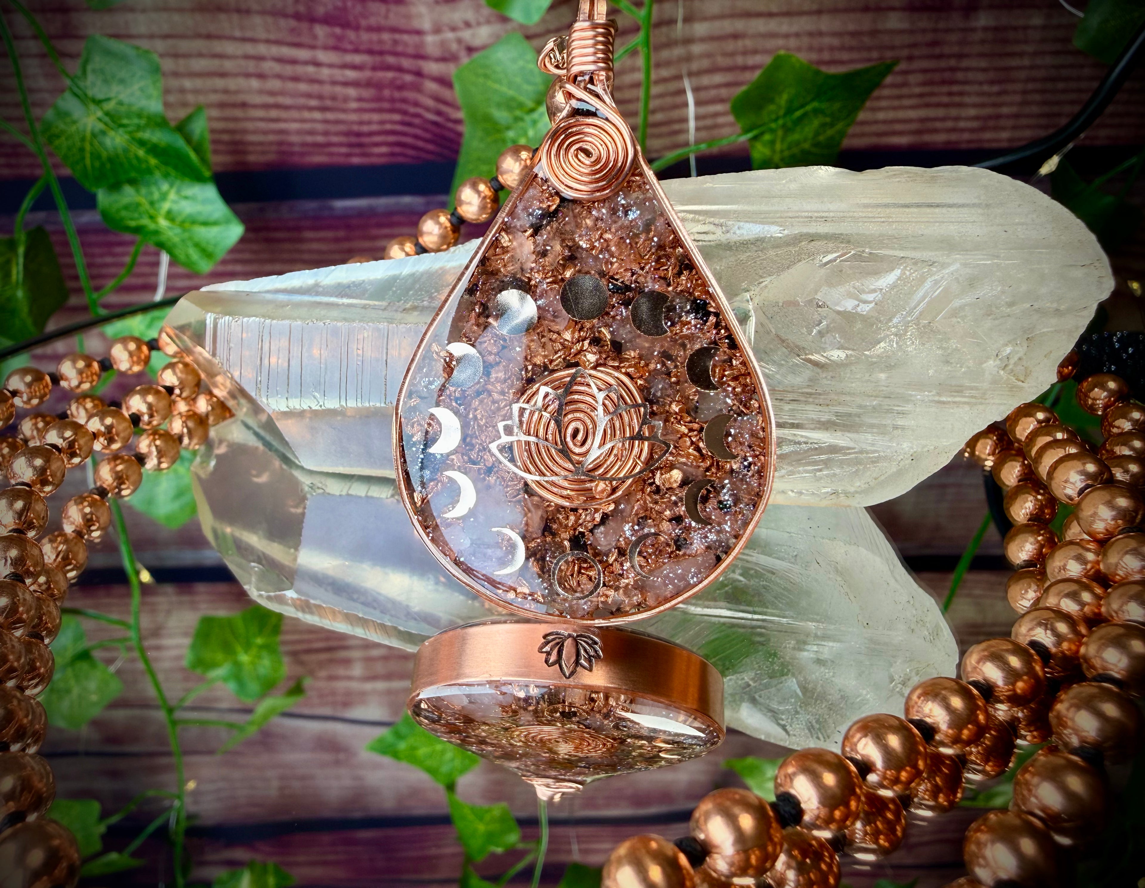 The Lotus-Rose Quartz Interchangeable Mala