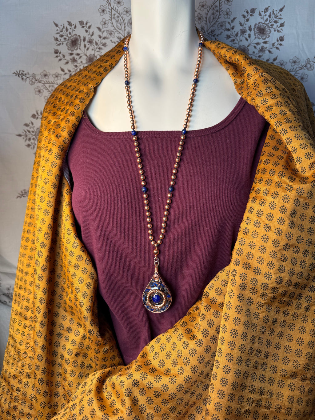 What You Think You Become~Lapis Lazuli Orgonite Mala