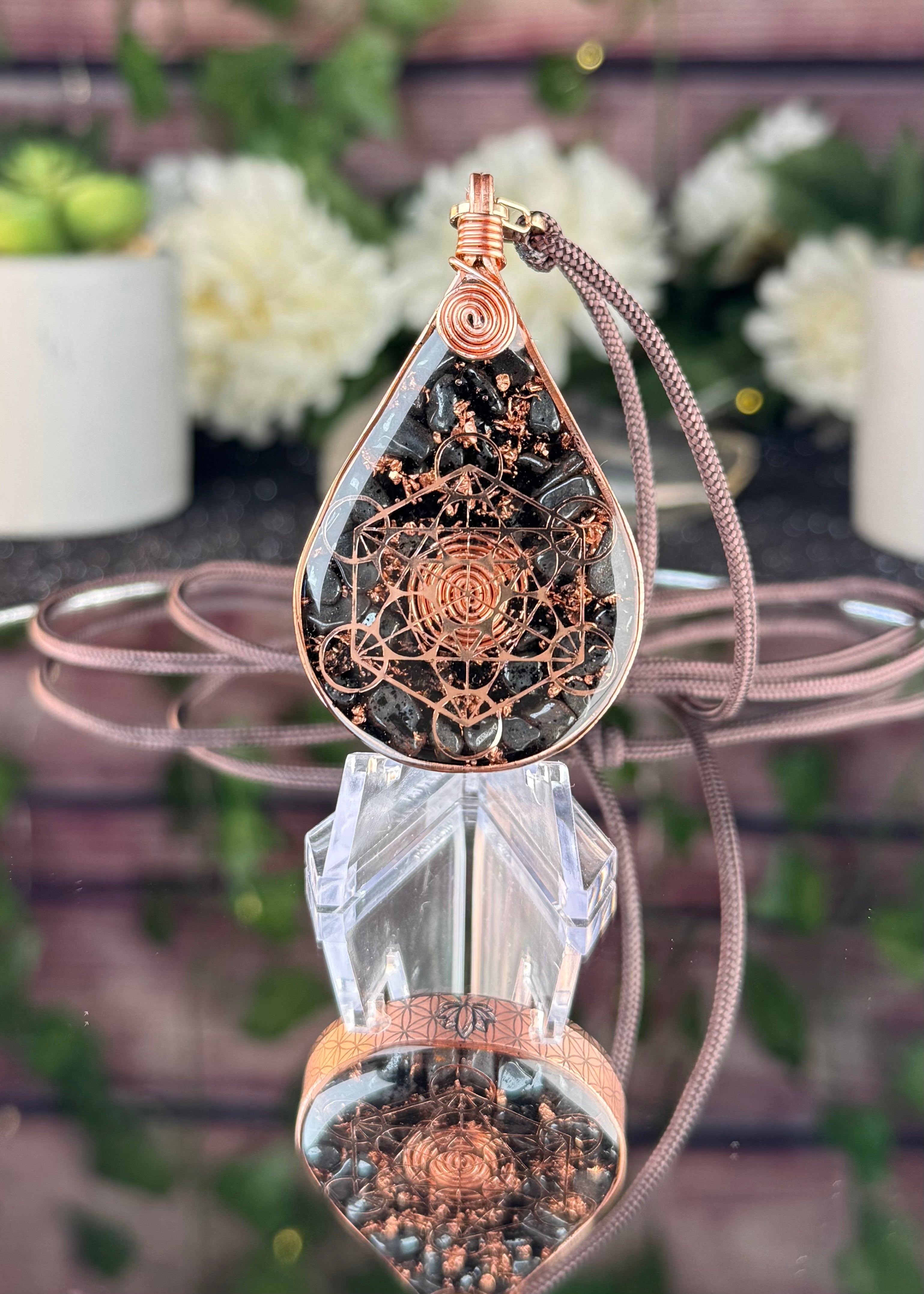 Strength & Protection-Orgonite Talisman with Hematite, Black Tourmaline, Elite Shungite