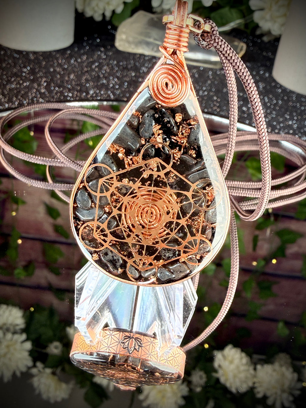 Strength & Protection-Orgonite Talisman with Hematite, Black Tourmaline, Elite Shungite