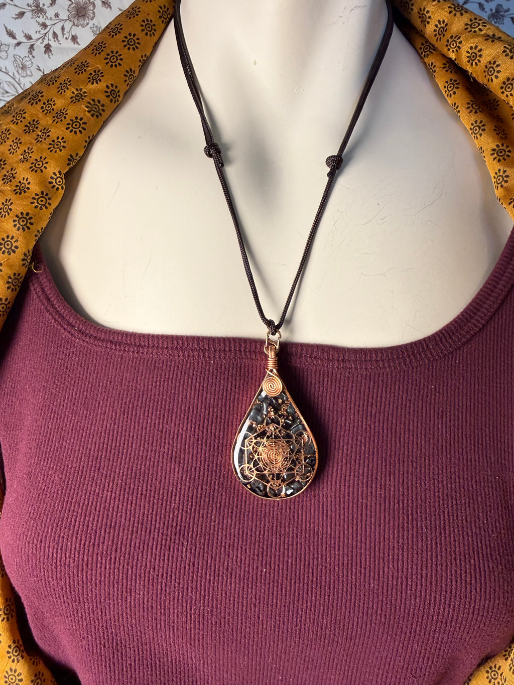 Strength & Protection-Orgonite Talisman with Hematite, Black Tourmaline, Elite Shungite