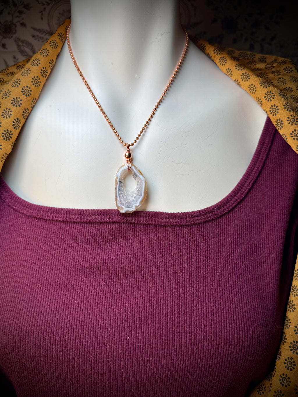 Oco Charm Necklace with Copper for Emotional Regulation and Grounding