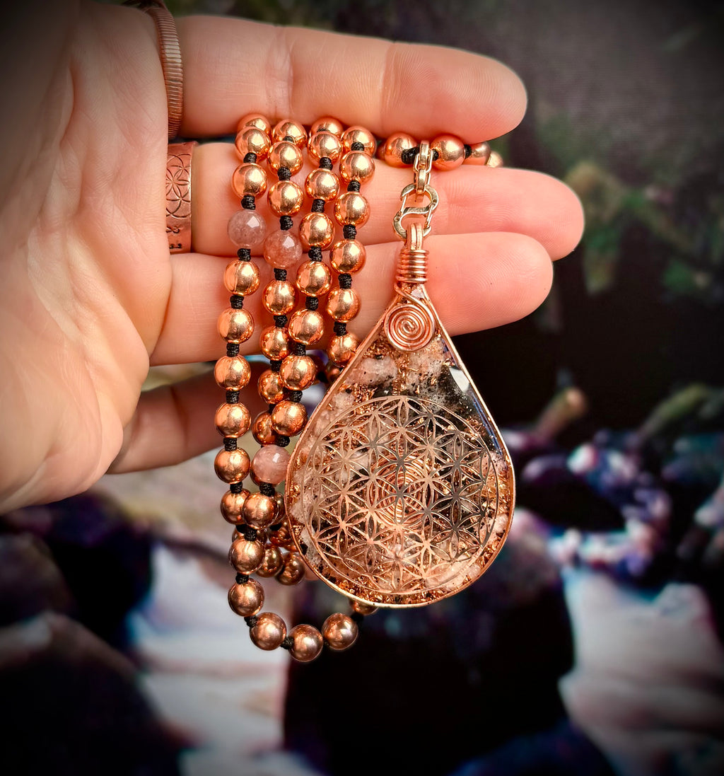 Joy~Empowerment~Self-Worth~Orgonite Mala w/ Sunstone☀️