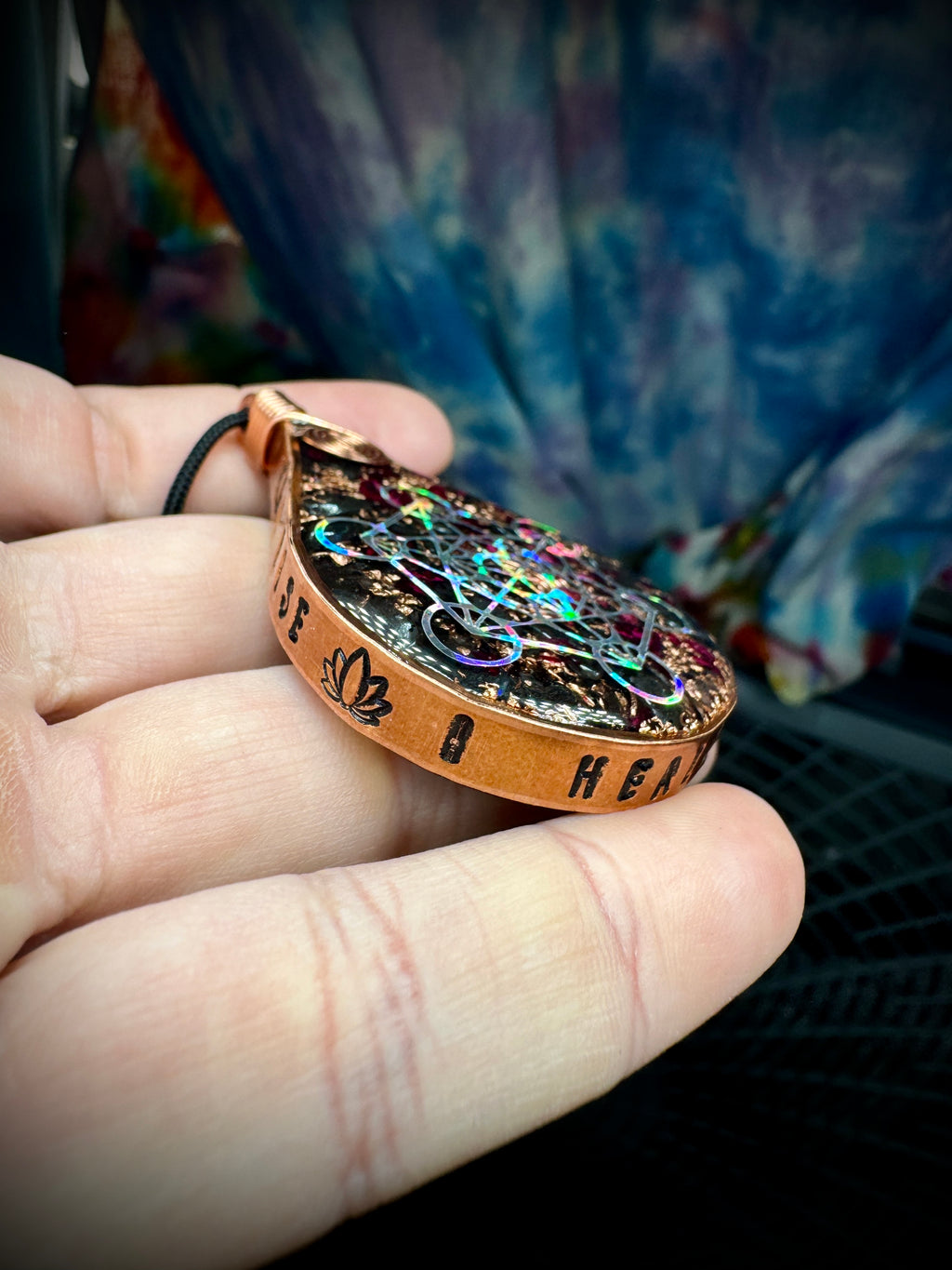 Rose Petals-I Rise I Heal I Overcome-Balance & Protection Orgonite Amulet-Balance and Protection