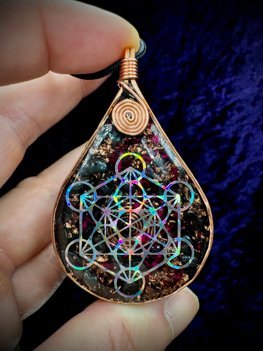 Rose Petals-I Rise I Heal I Overcome-Balance & Protection Orgonite Amulet-Balance and Protection