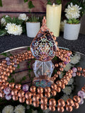 The wound is the place where the light enters you~ Orgonite Mala With Lepidolite