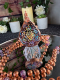 The wound is the place where the light enters you~ Orgonite Mala With Lepidolite