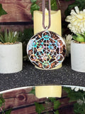 Metatron's Cube Orgonite-Grounding Blend w/ Magnetite, Hematite, Black Tourmaline, Elite Shungite, Diamond Quartz, Clear Quartz, Copper
