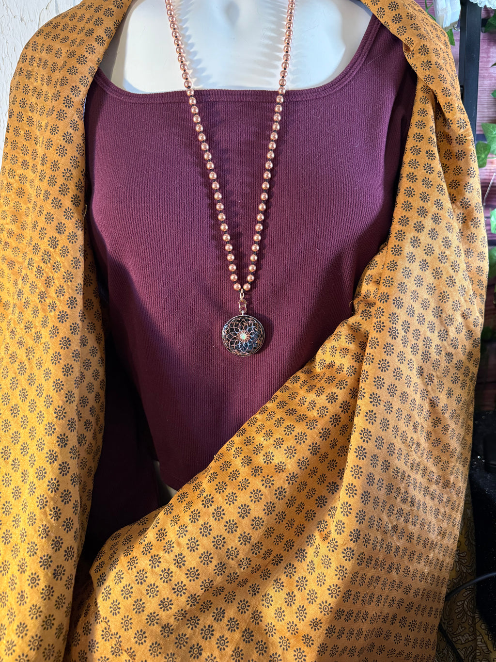 Torus+Seed of Life Orgonite Copper Grounding Mala