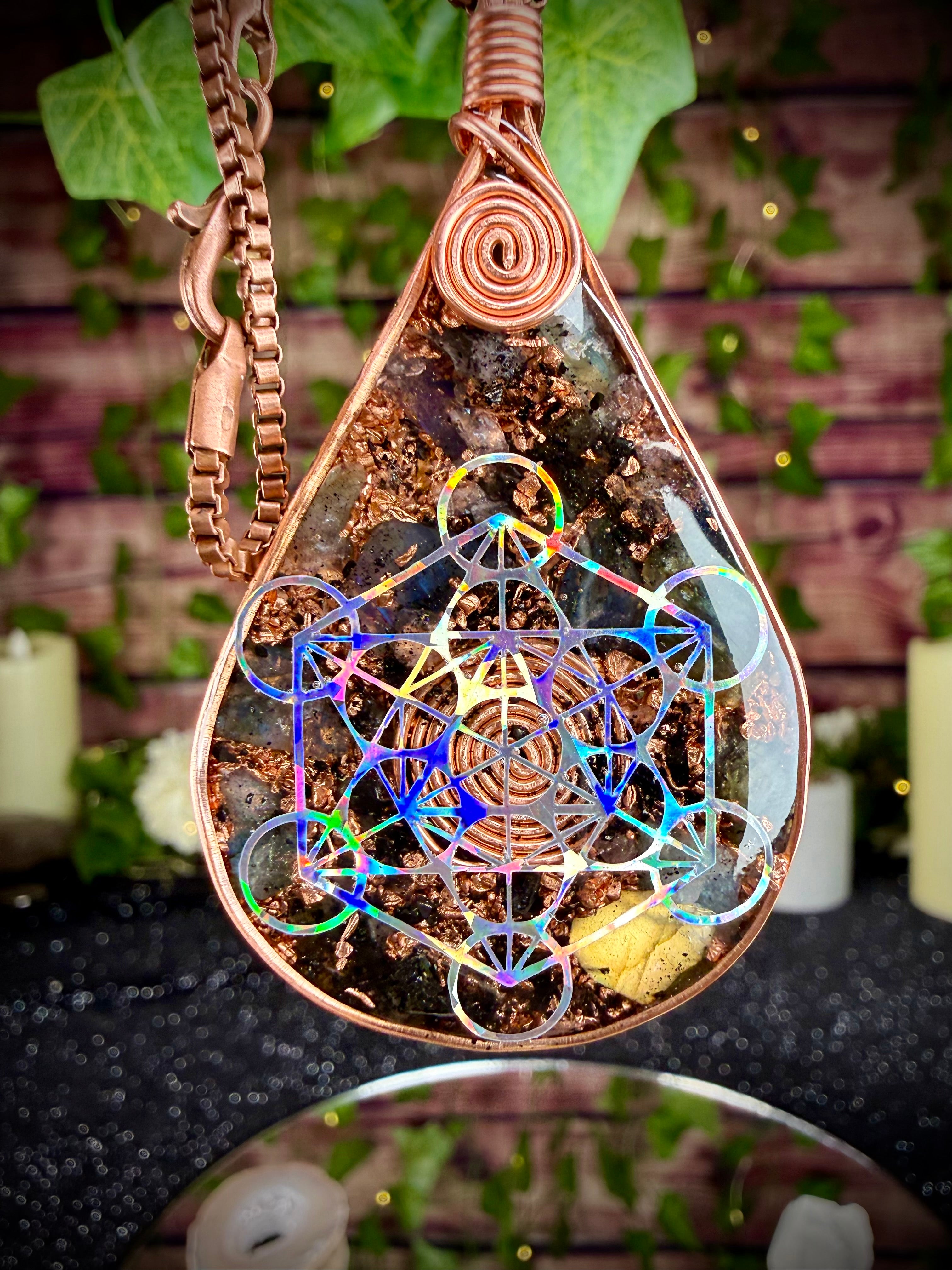 Seek & You Will Find~Orgonite W/ Labradorite for Intuition Transformation & Protection