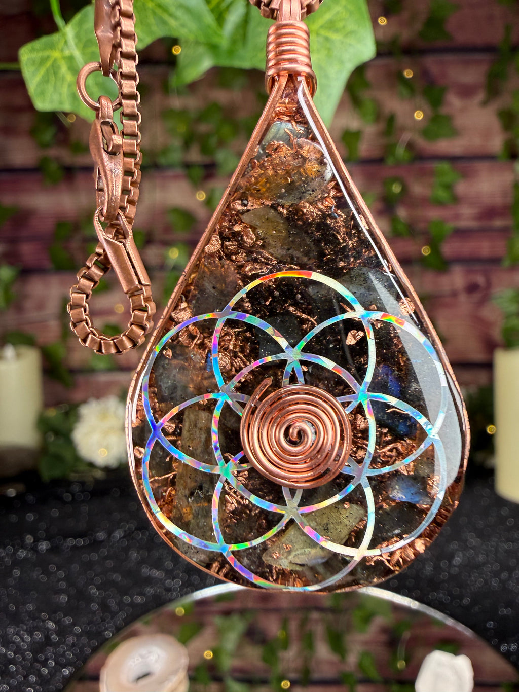 Seek & You Will Find~Orgonite W/ Labradorite for Intuition Transformation & Protection