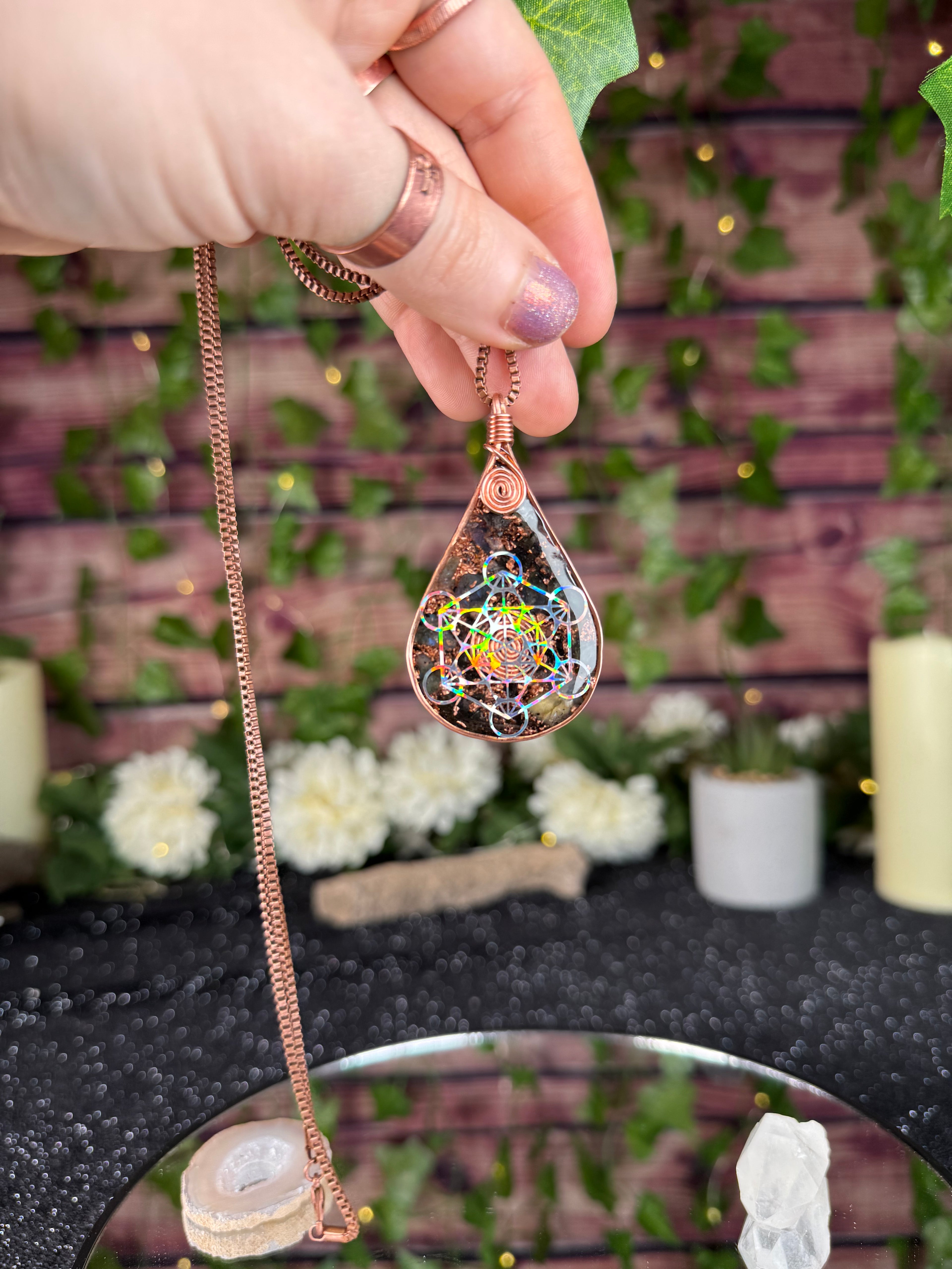 Seek & You Will Find~Orgonite W/ Labradorite for Intuition Transformation & Protection