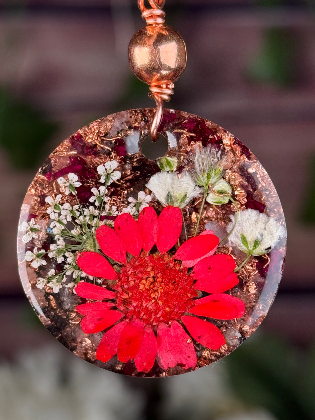 Inner Fire~Flower Power+Orgonite w/ Rose Petals & Rose Quartz