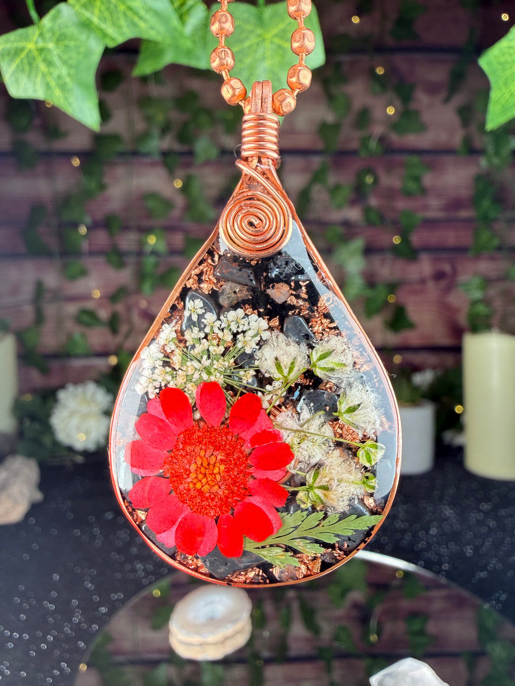 Breathe & Let Go~Flower Power+Orgonite w/ Grounding Blend