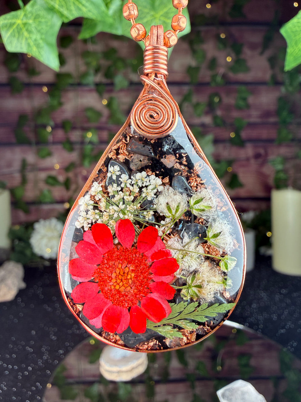 Breathe & Let Go~Flower Power+Orgonite w/ Grounding Blend