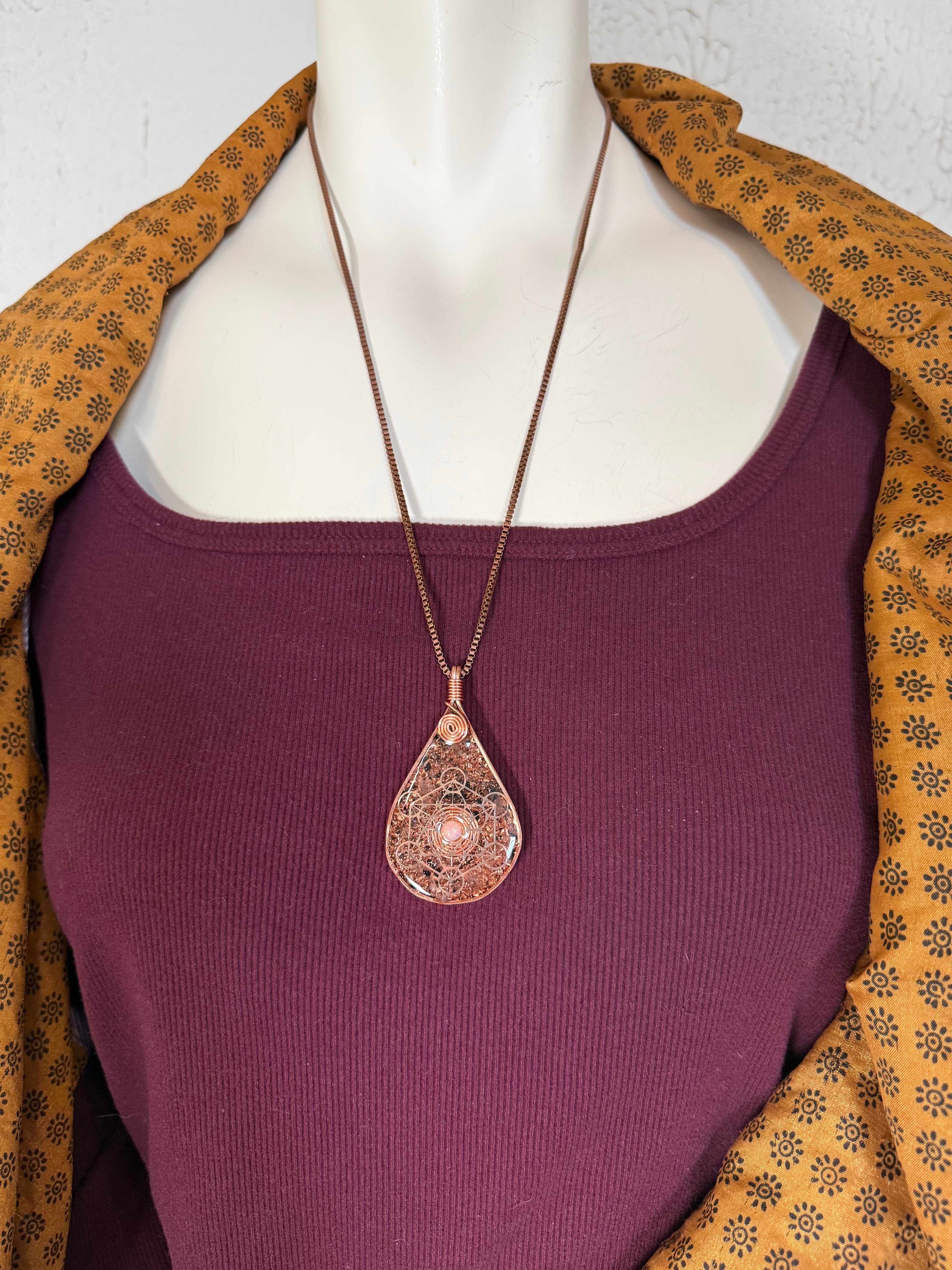 Live With Intention~Orgonite Amulet with Amethyst & Opal