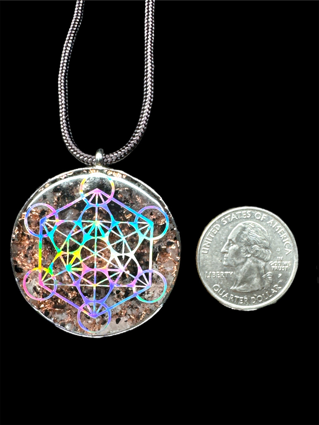 Metatron's Cube+Seed of Life w/ Rose Quartz-Elite Shungite-Herkimer Diamond