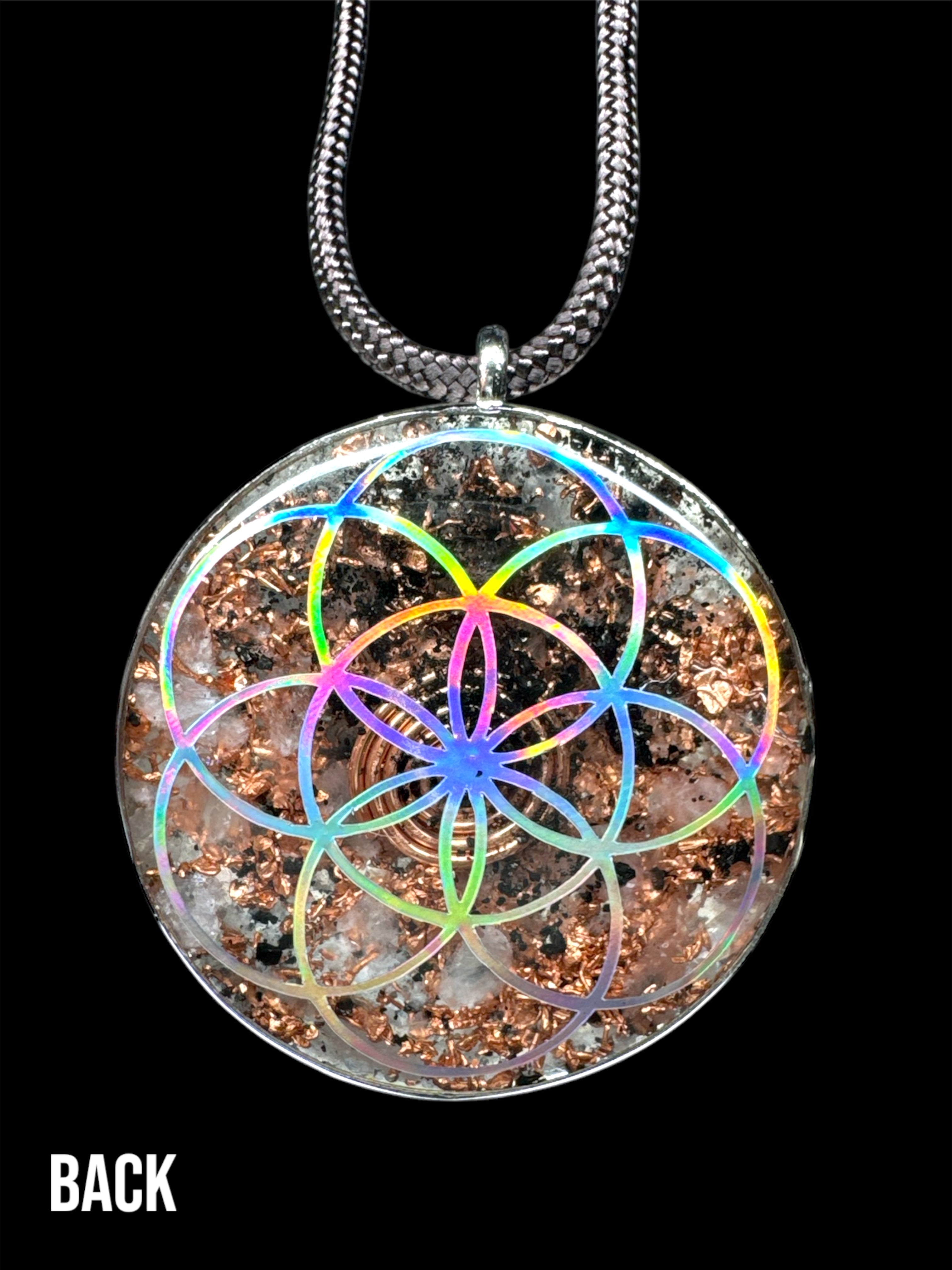 Metatron's Cube+Seed of Life w/ Rose Quartz-Elite Shungite-Herkimer Diamond