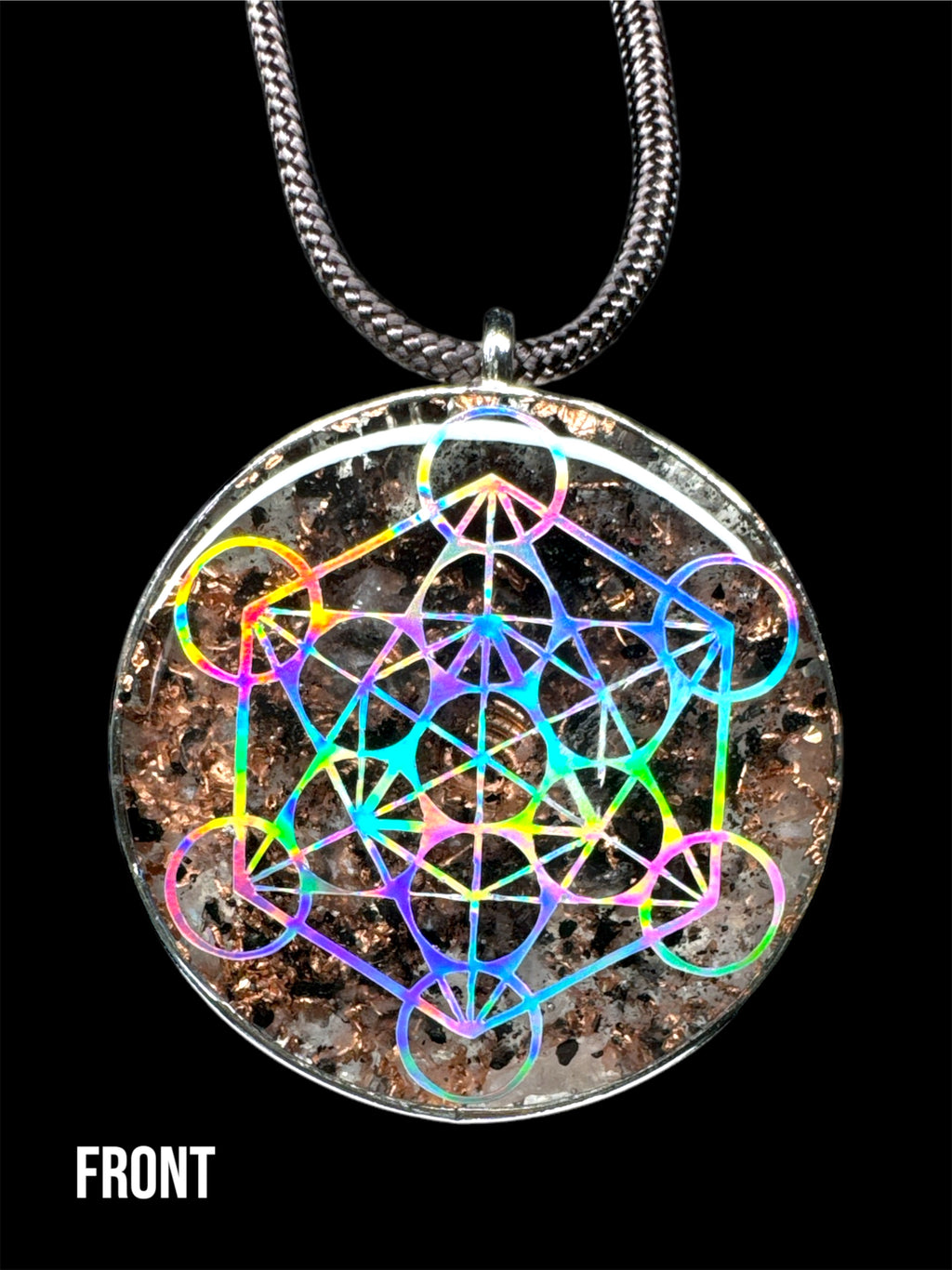 Metatron's Cube+Seed of Life w/ Rose Quartz-Elite Shungite-Herkimer Diamond
