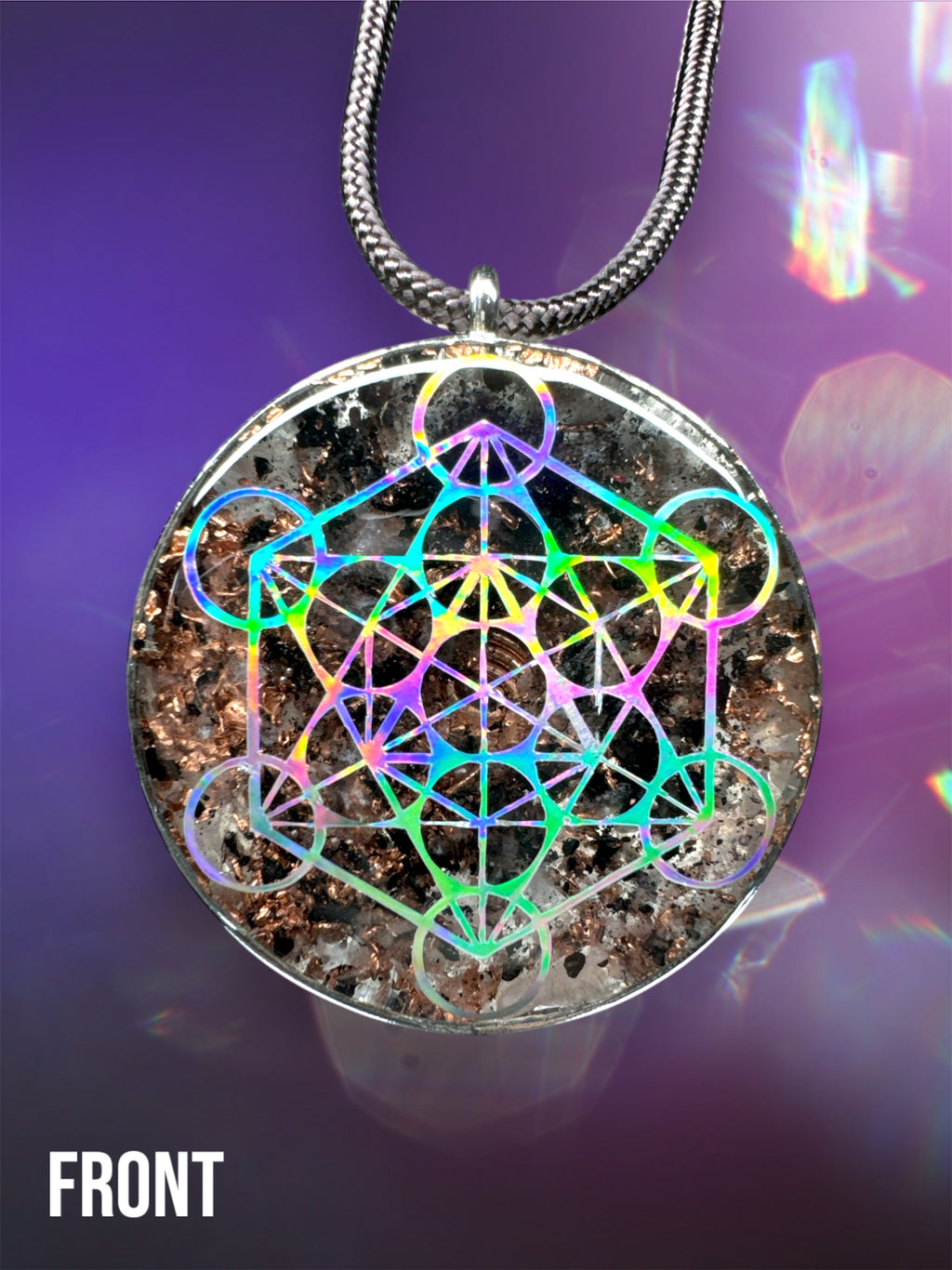 Metatron's Cube+Seed of Life w/ Rose Quartz-Elite Shungite-Herkimer Diamond