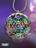 Metatron's Cube+Seed of Life w/ Rose Quartz-Elite Shungite-Herkimer Diamond
