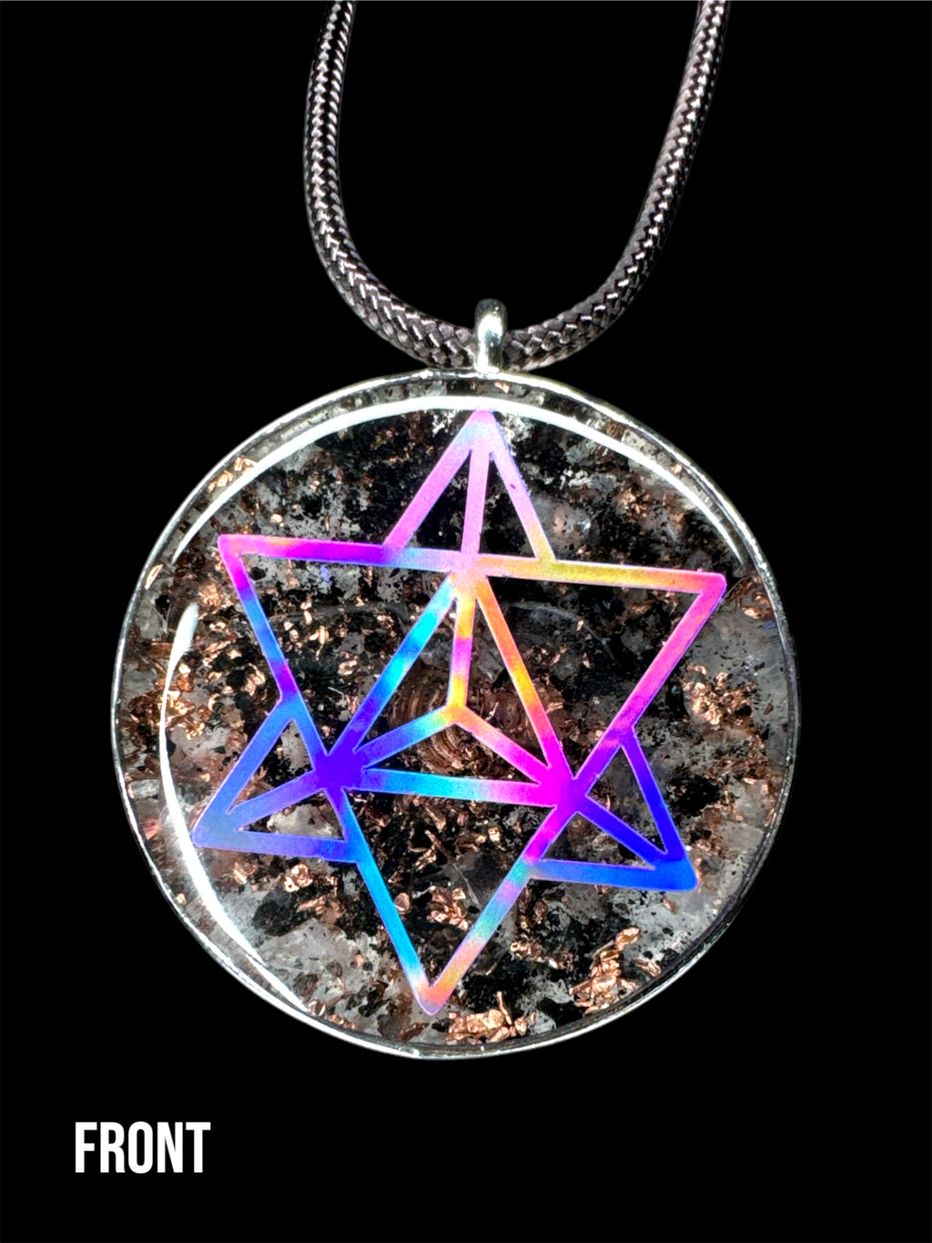 Merkaba+Seed of Life w/ Rose Quartz-Elite Shungite-Herkimer Diamond