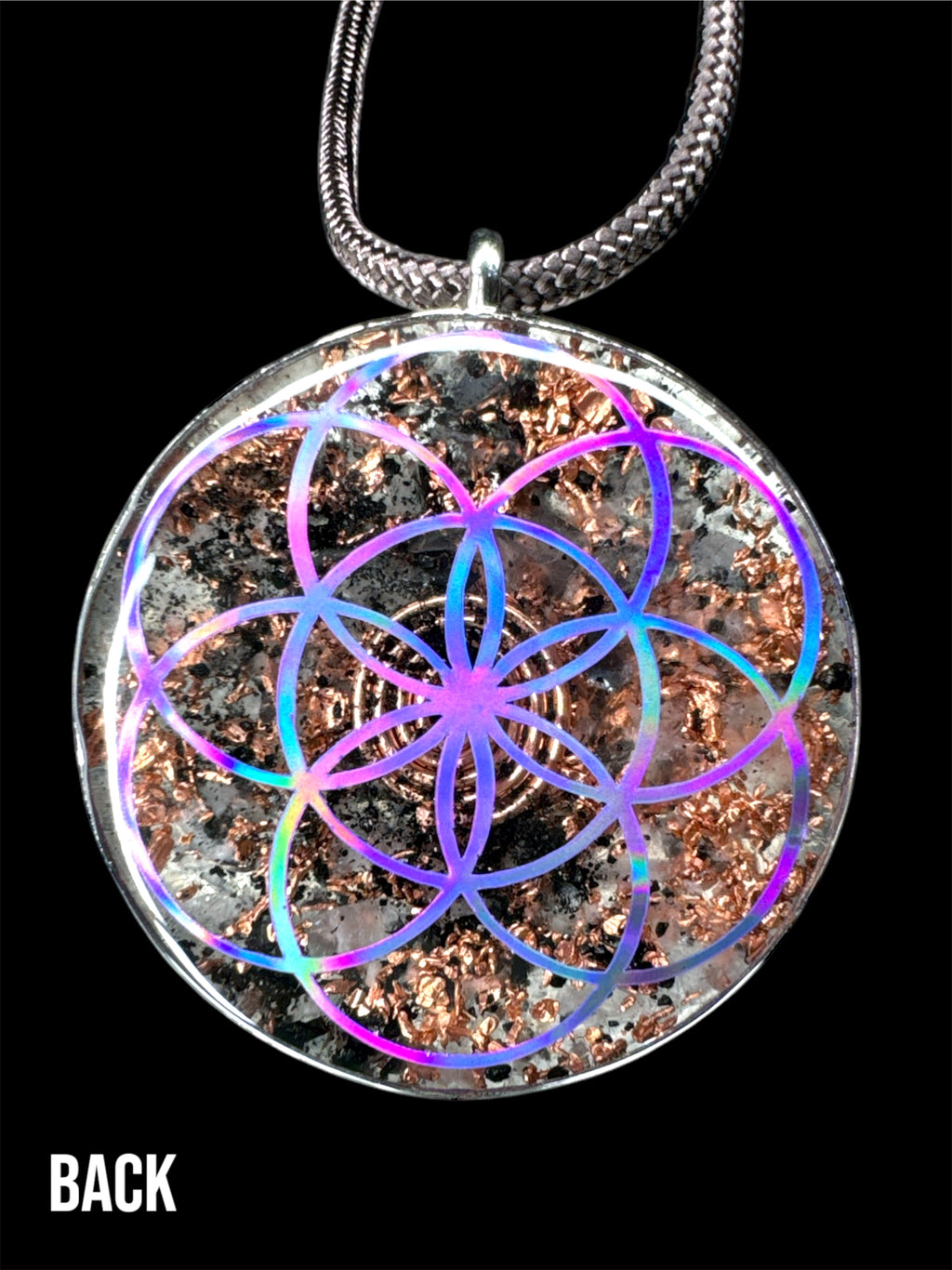 Merkaba+Seed of Life w/ Rose Quartz-Elite Shungite-Herkimer Diamond