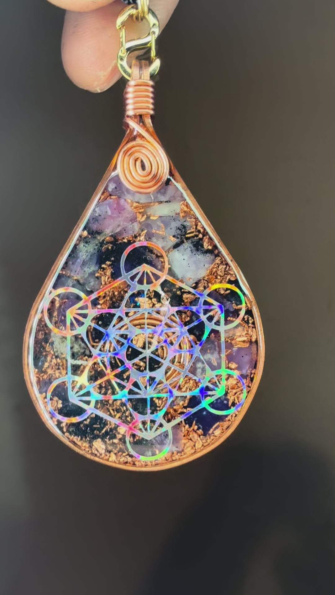 Calm & focused-Lepidolite & Aura Quart