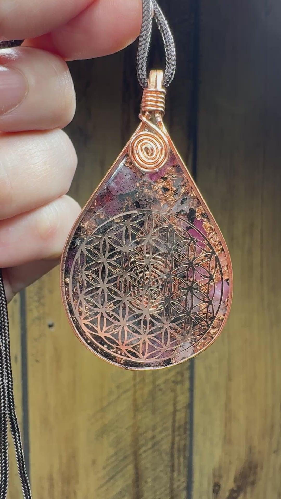 Flower of Life+Seed of Life-Pink Tourmaline, Rose Quartz