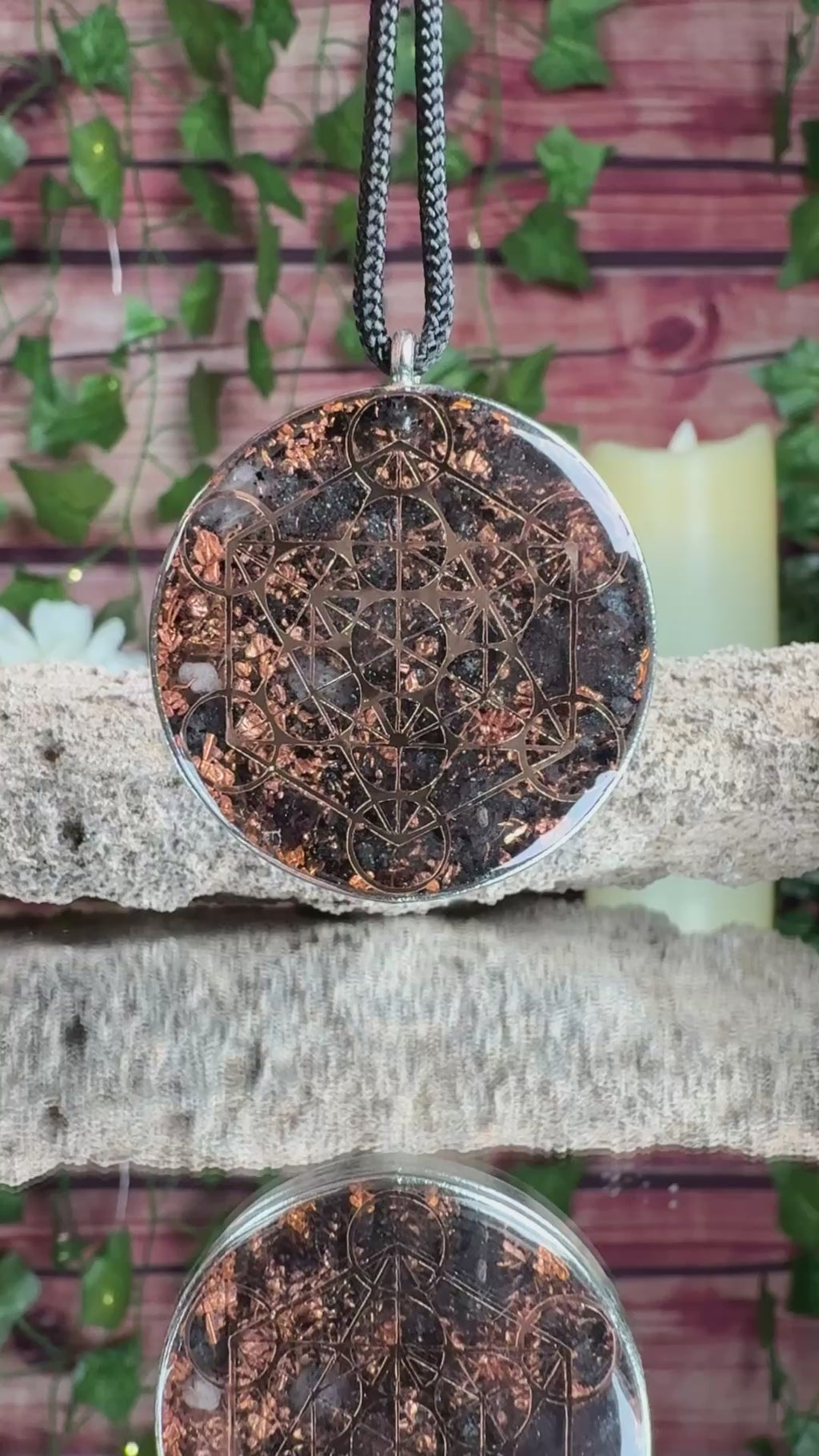 Metatron's Cube + Seed of Life Protection & Grounding Orgonite DBL Sided