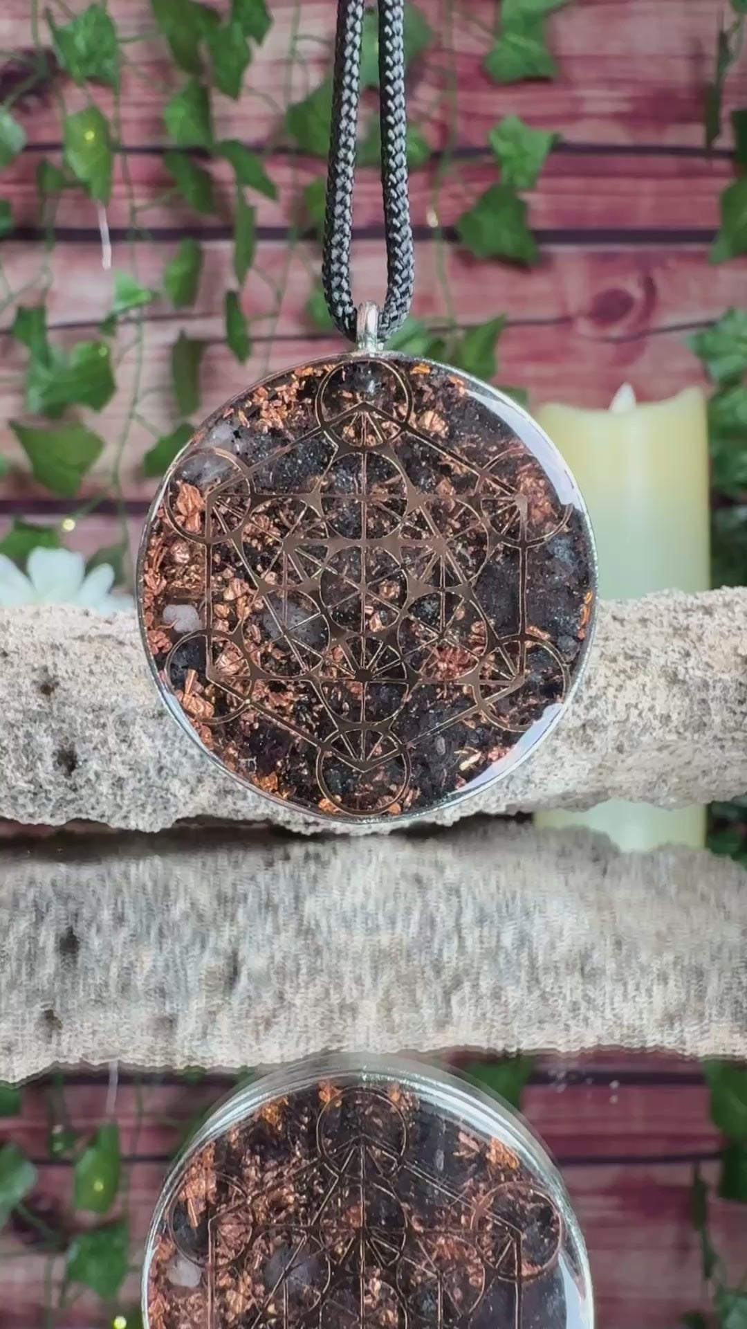 Metatron's Cube + Seed of Life Protection & Grounding Orgonite DBL Sided