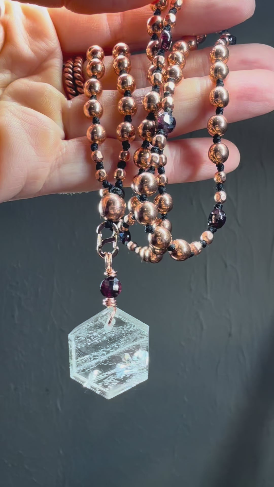 Copper & Garnet Interchangeable Mala
