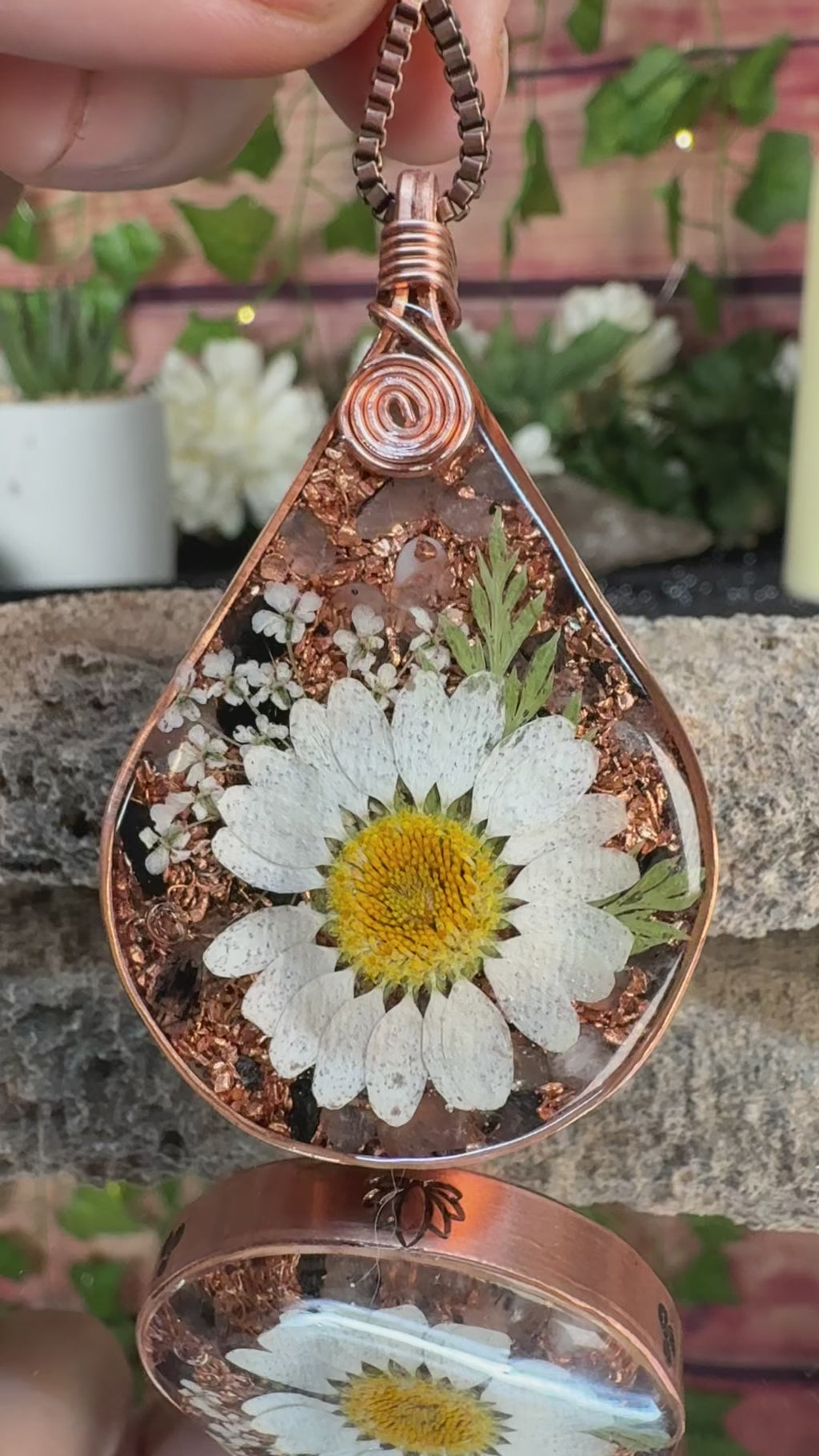 Daisy~Orgonite Pendant for Grounding