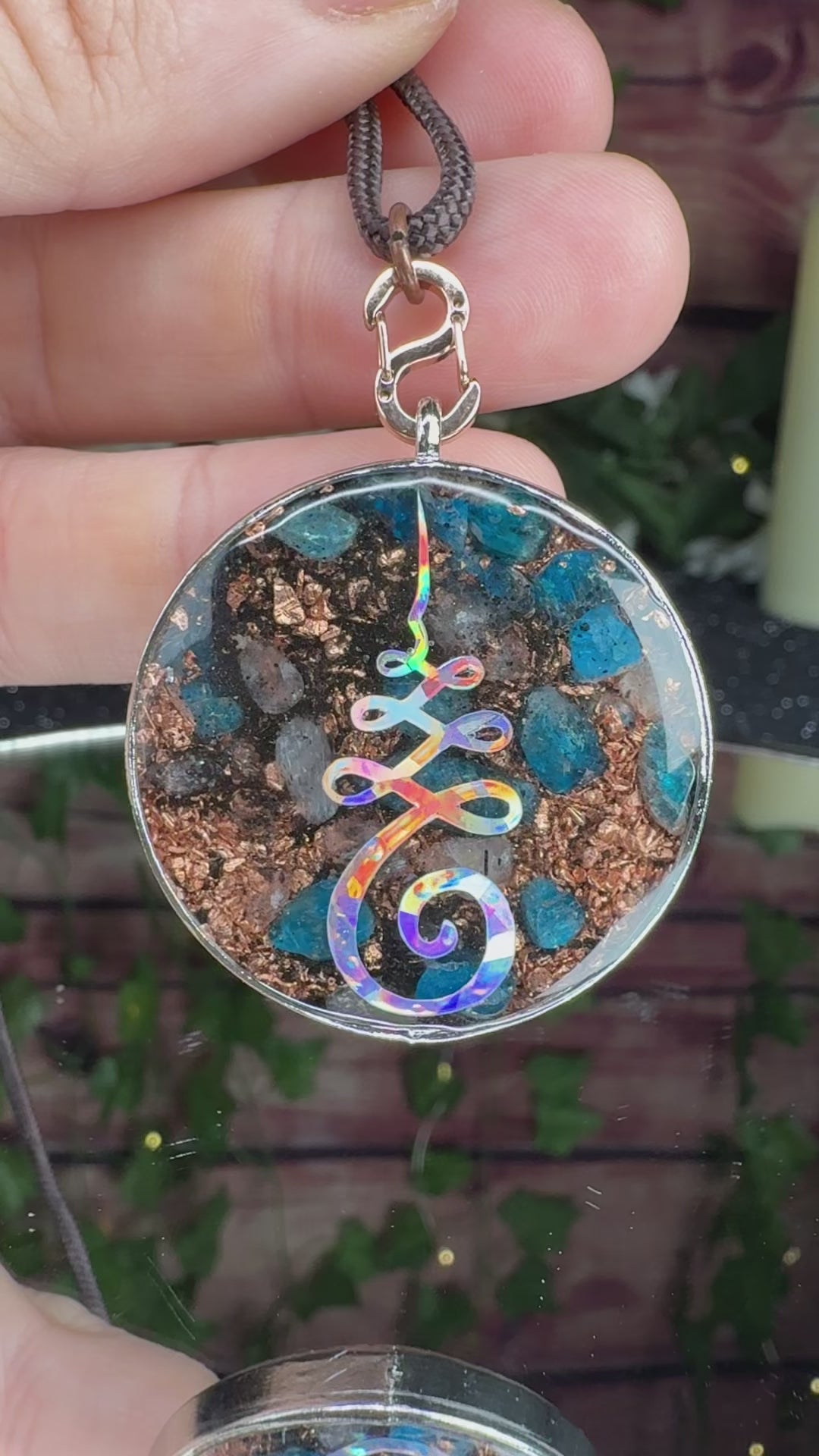 Unalome Orgonite w/ Blue Apatite