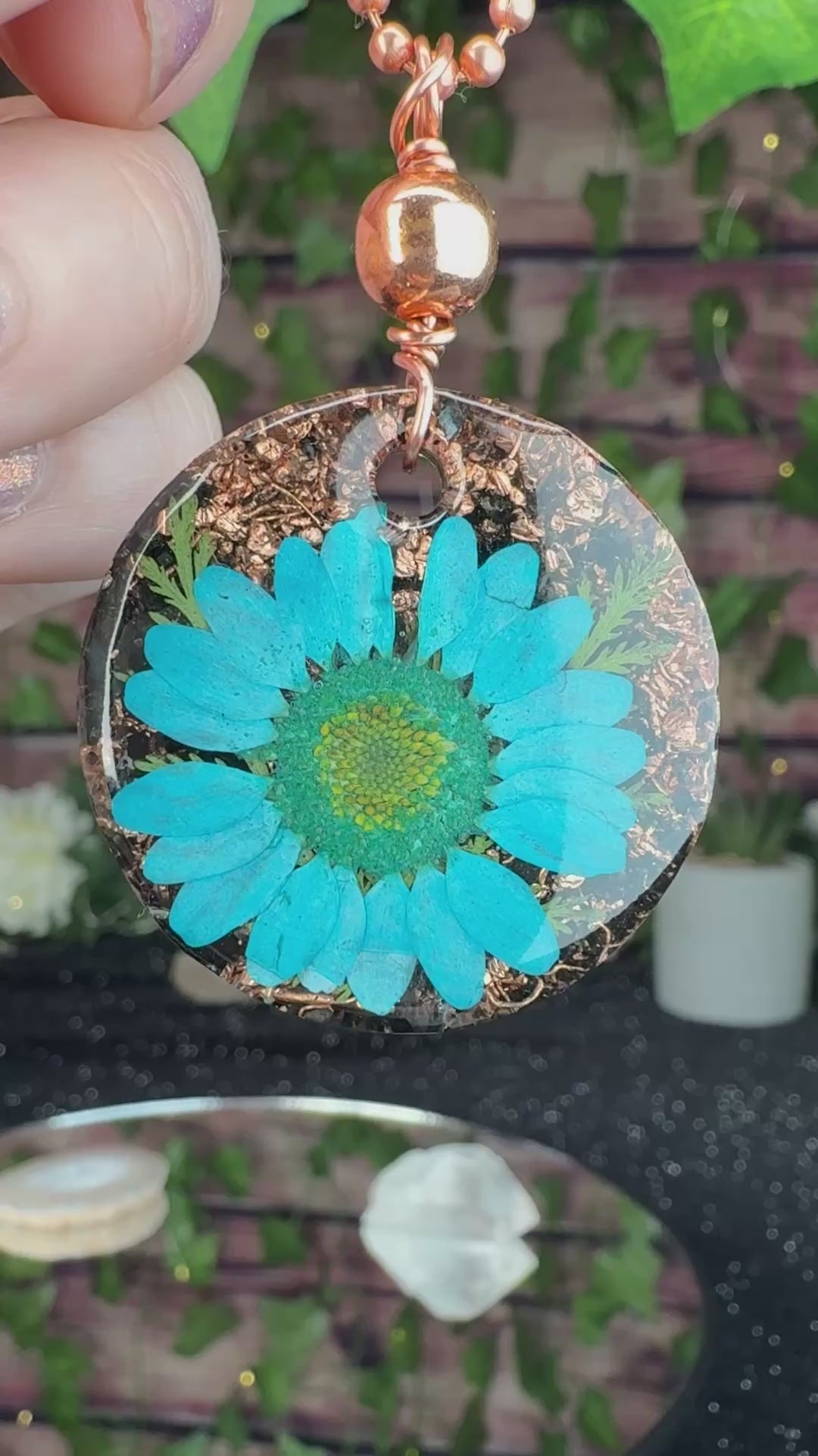 Flower Orgonite~Grounding Blend~Blue~Flower Power