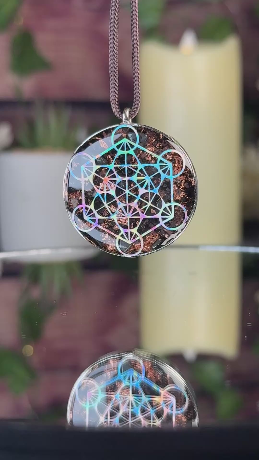 Metatron's Cube Orgonite-Grounding Blend w/ Magnetite, Hematite, Black Tourmaline, Elite Shungite, Diamond Quartz, Clear Quartz, Copper