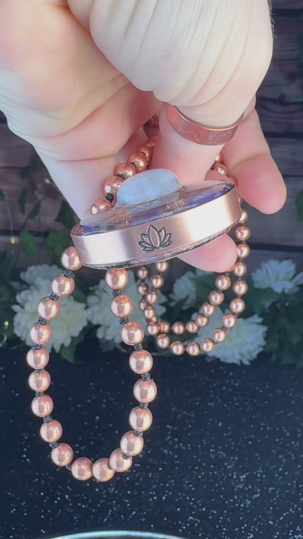 Confidence & Self-Trust Through Transformation~ Orgonite Mala with Moonstone & Charoite