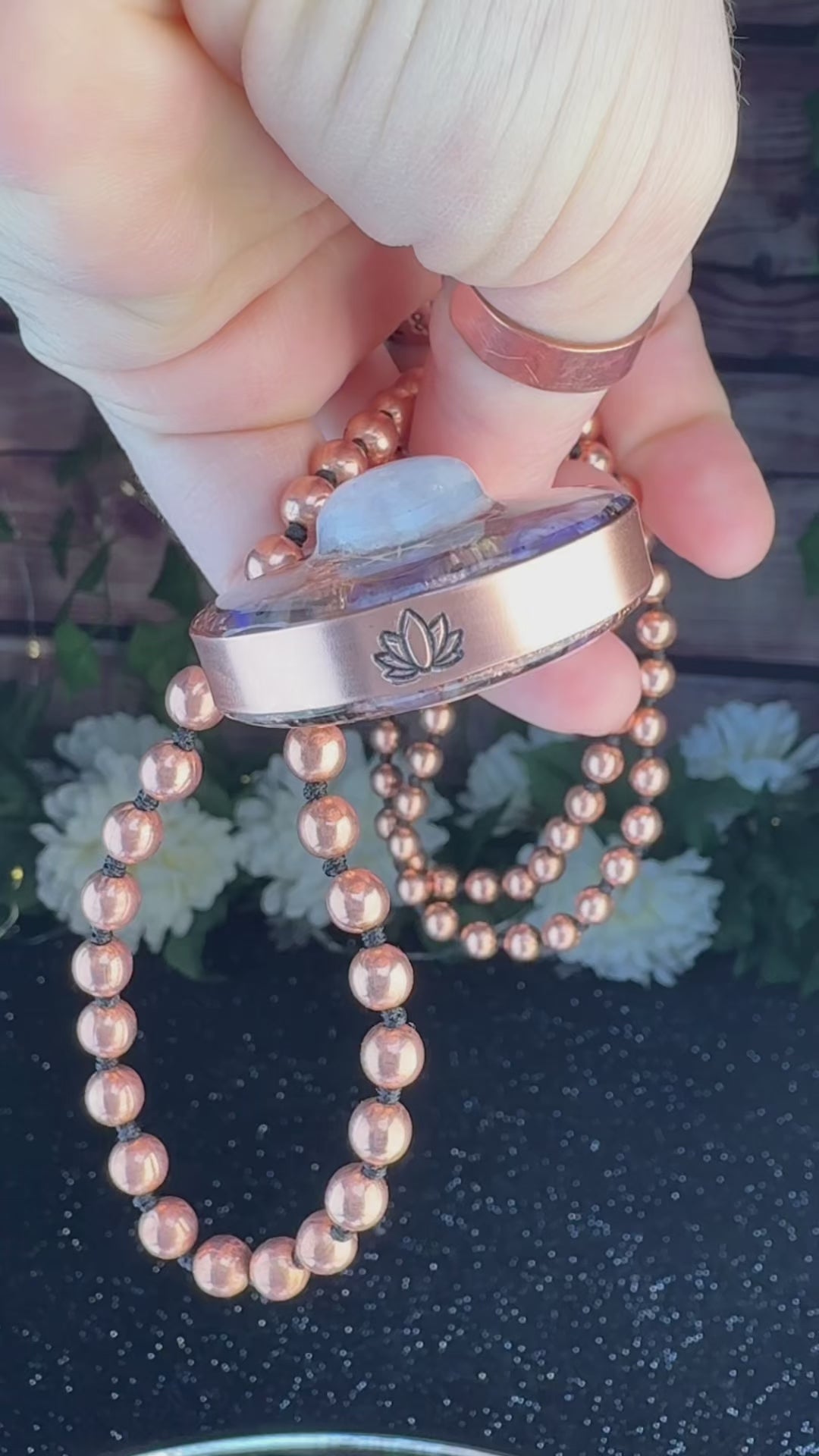 Confidence & Self-Trust Through Transformation~ Orgonite Mala with Moonstone & Charoite