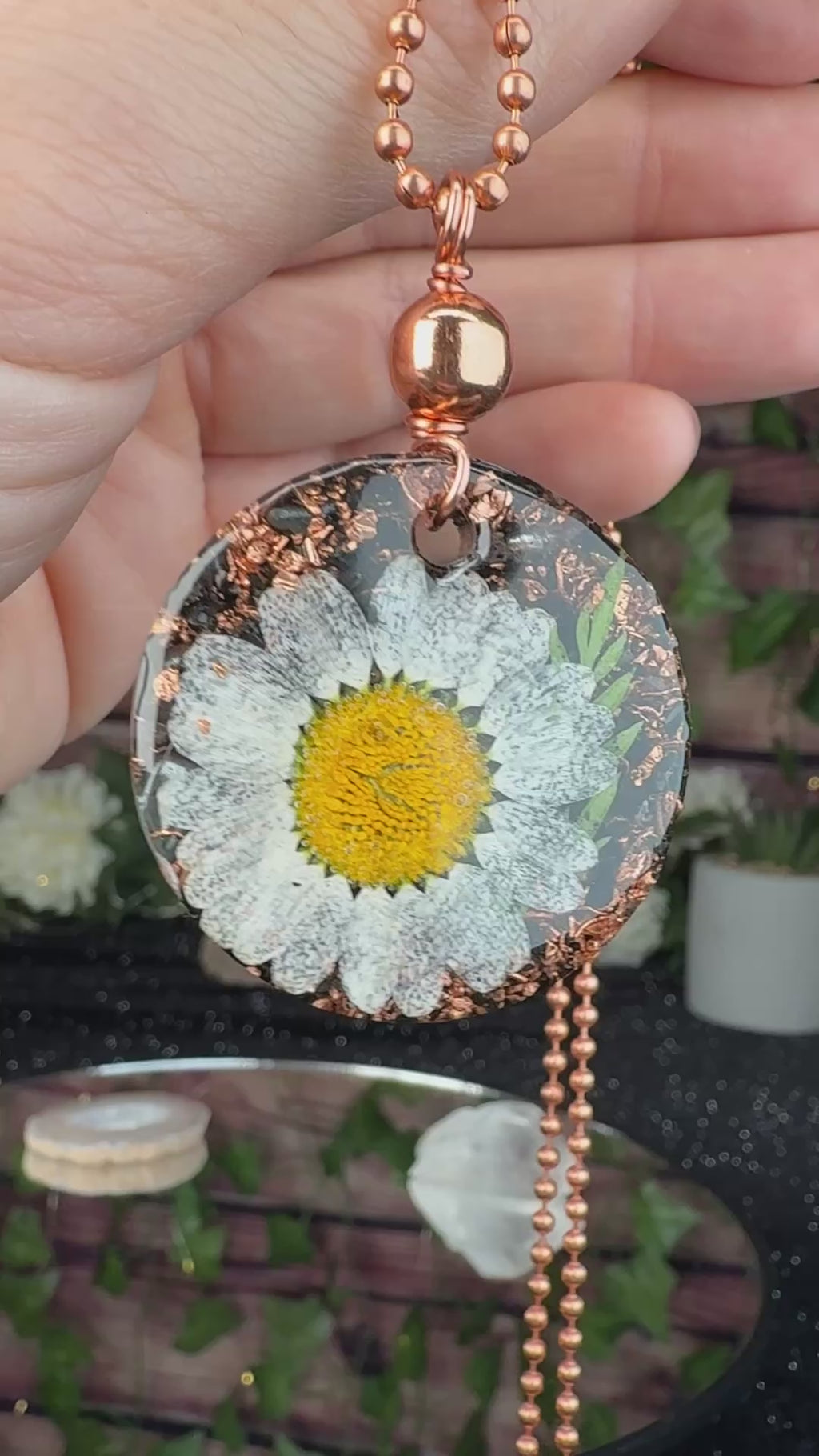 Flower Orgonite~Grounding Blend~White Daisy~Flower Power