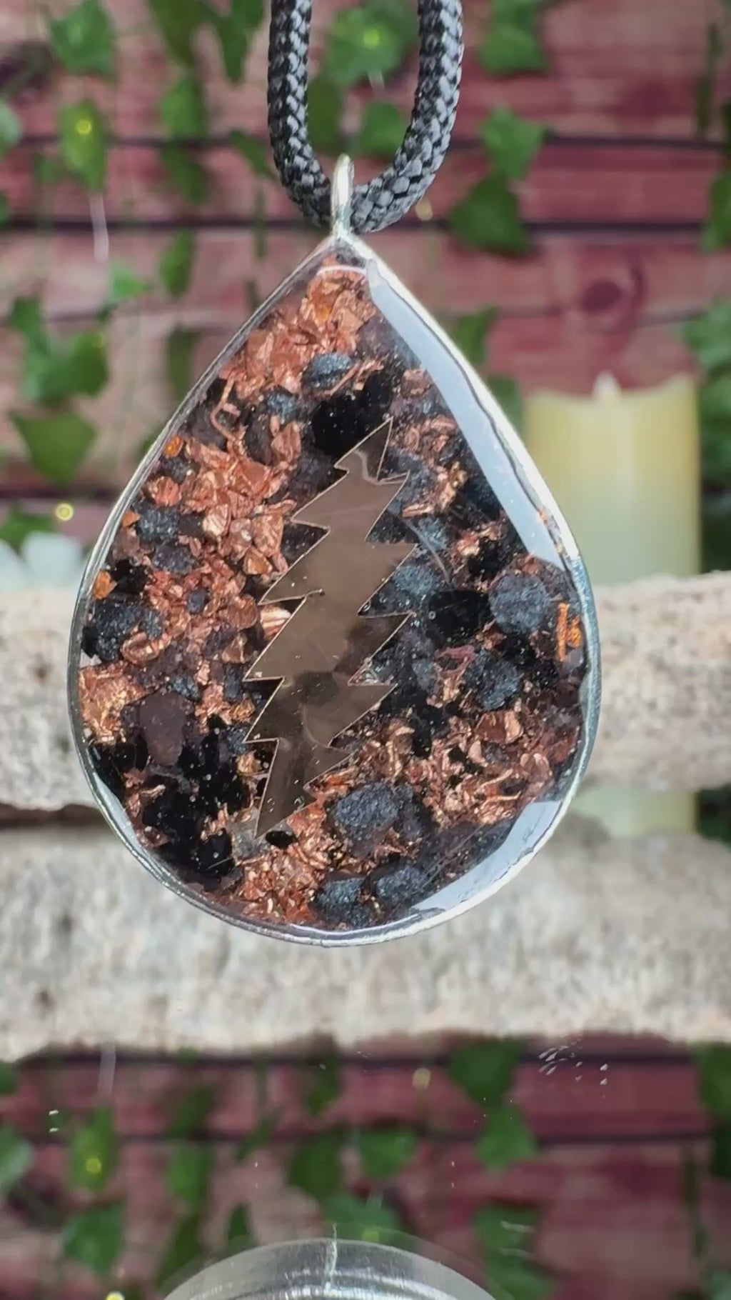 13 point Bolt-Grateful Dead-Grounding Orgonite Blend Dbl Sided