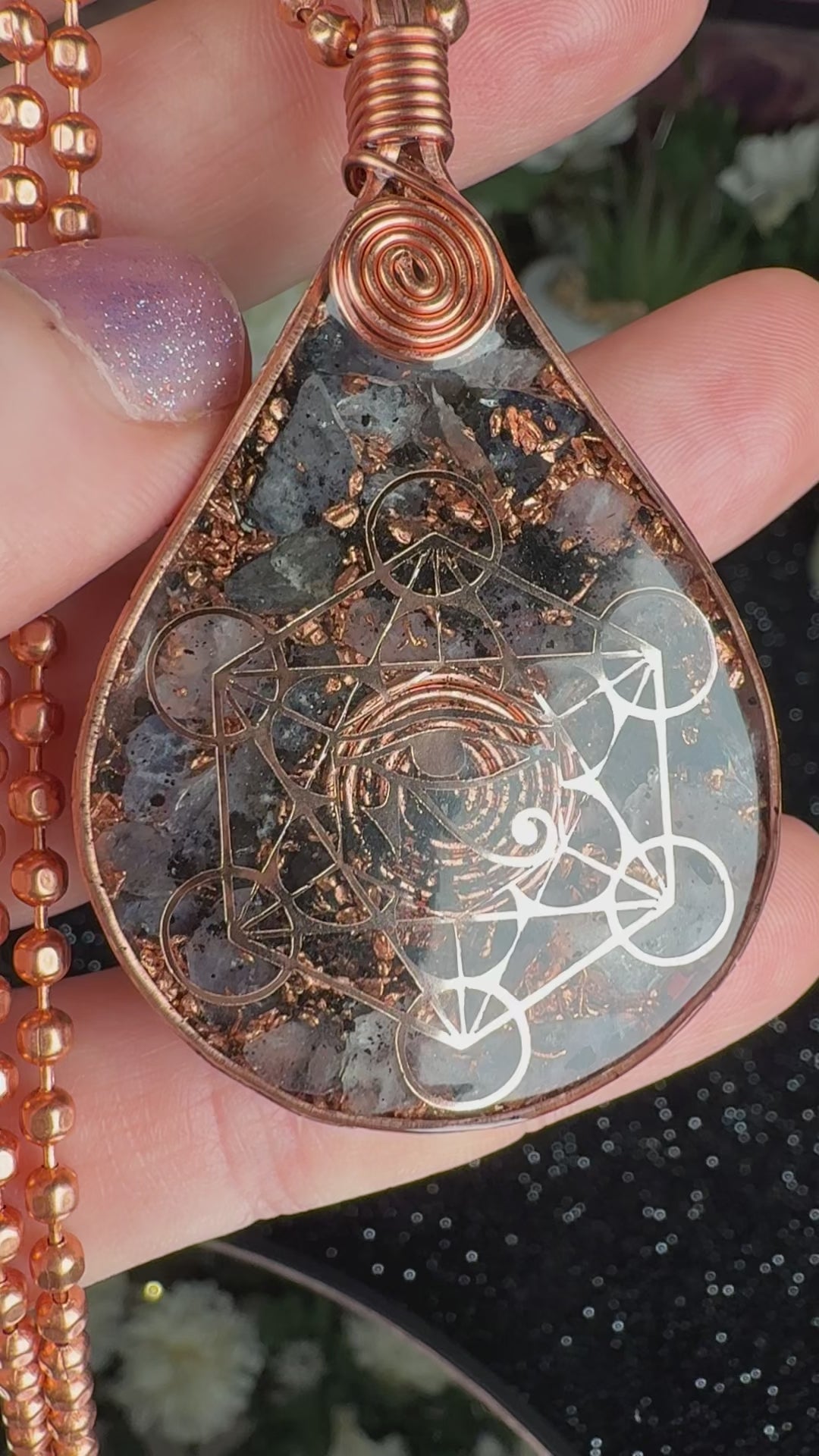 Trust your inner vision and walk in truth-Iolite Orgonite Necklace