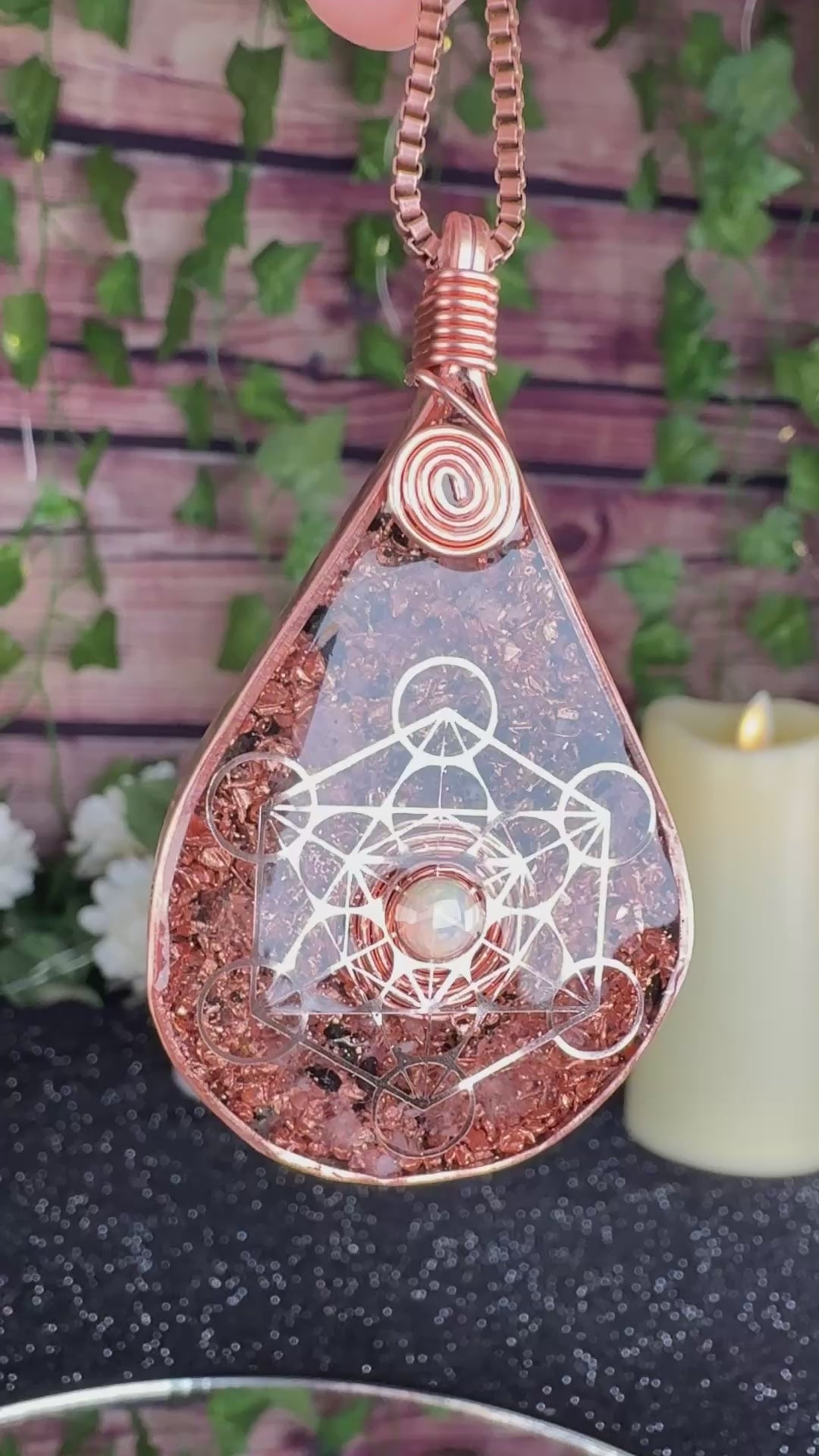 Live With Intention~Orgonite Amulet with Amethyst & Opal