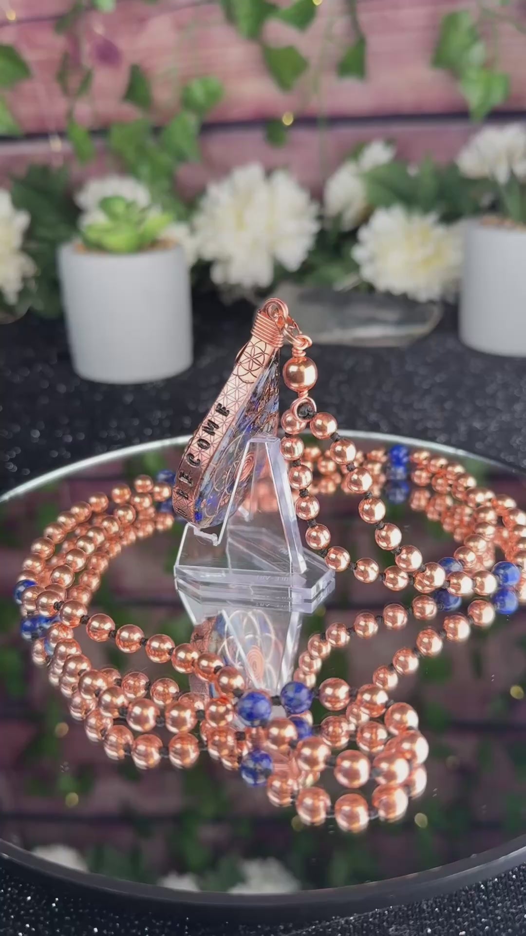 What You Think You Become~Lapis Lazuli Orgonite Mala