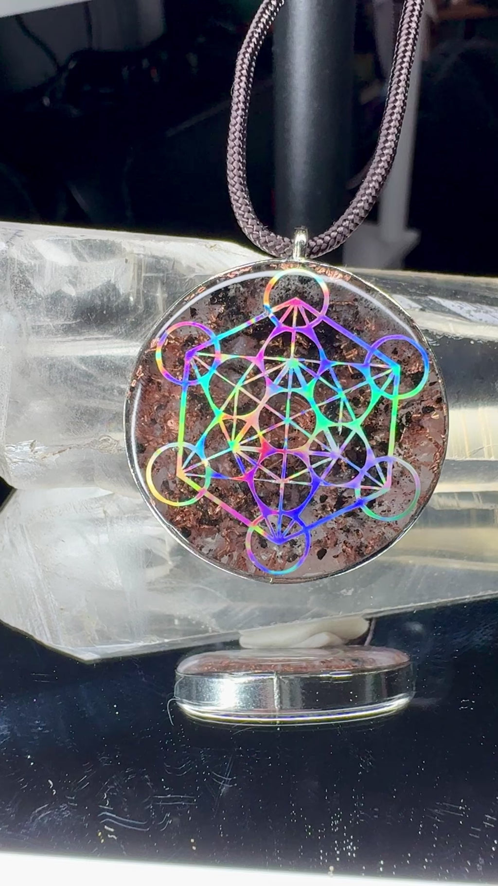 Metatron's Cube+Seed of Life w/ Rose Quartz-Elite Shungite-Herkimer Diamond