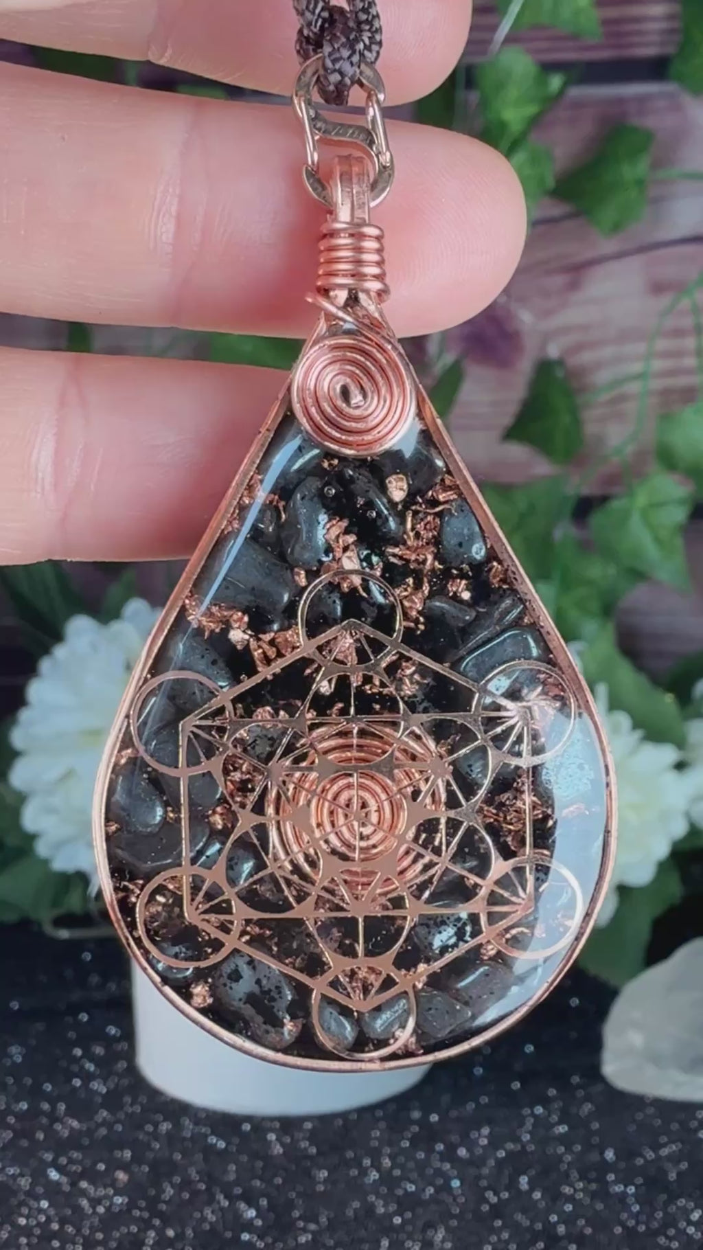 Strength & Protection-Orgonite Talisman with Hematite, Black Tourmaline, Elite Shungite