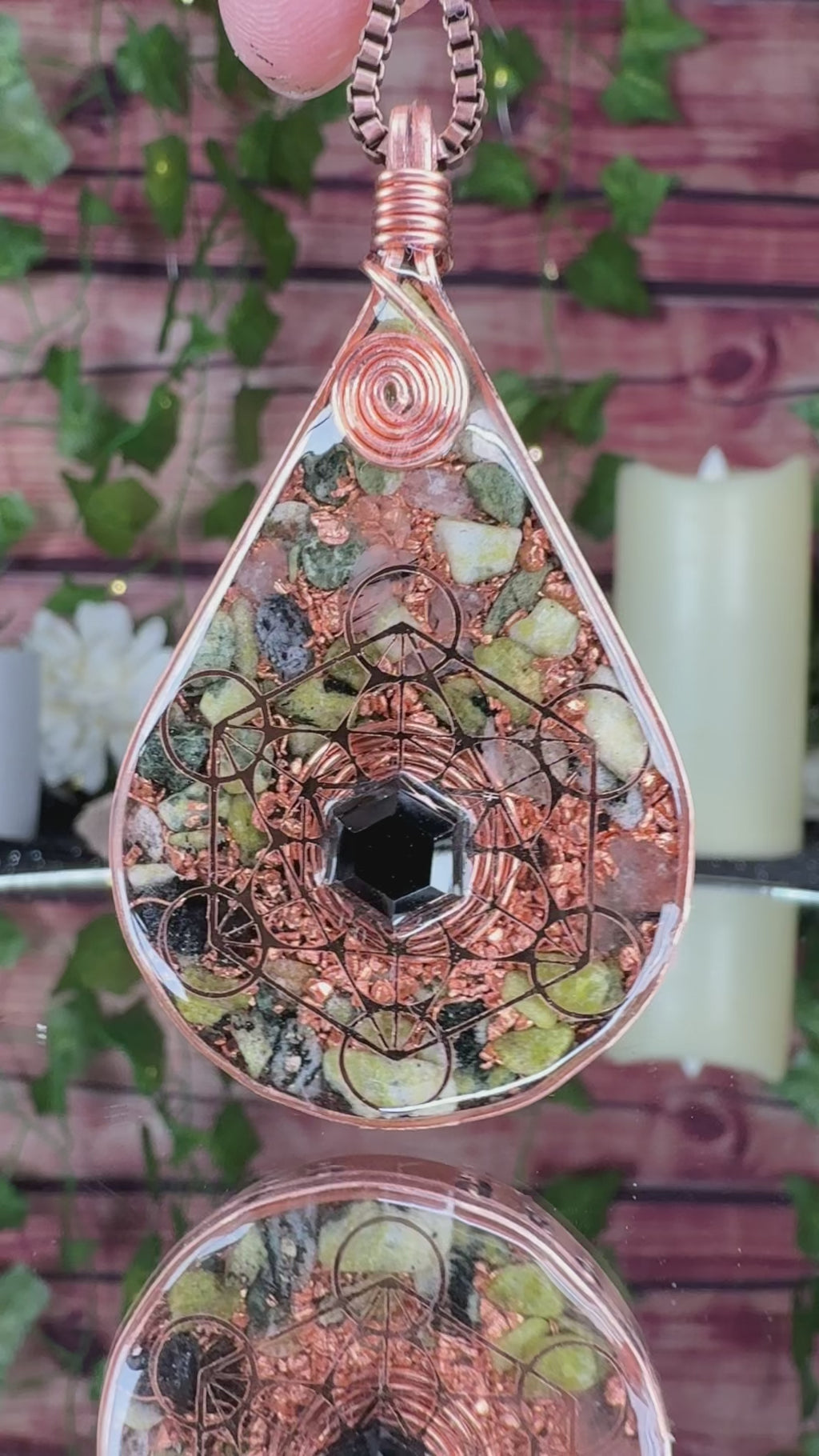 “Choose to Grow” Orgonite W/ Serpentine