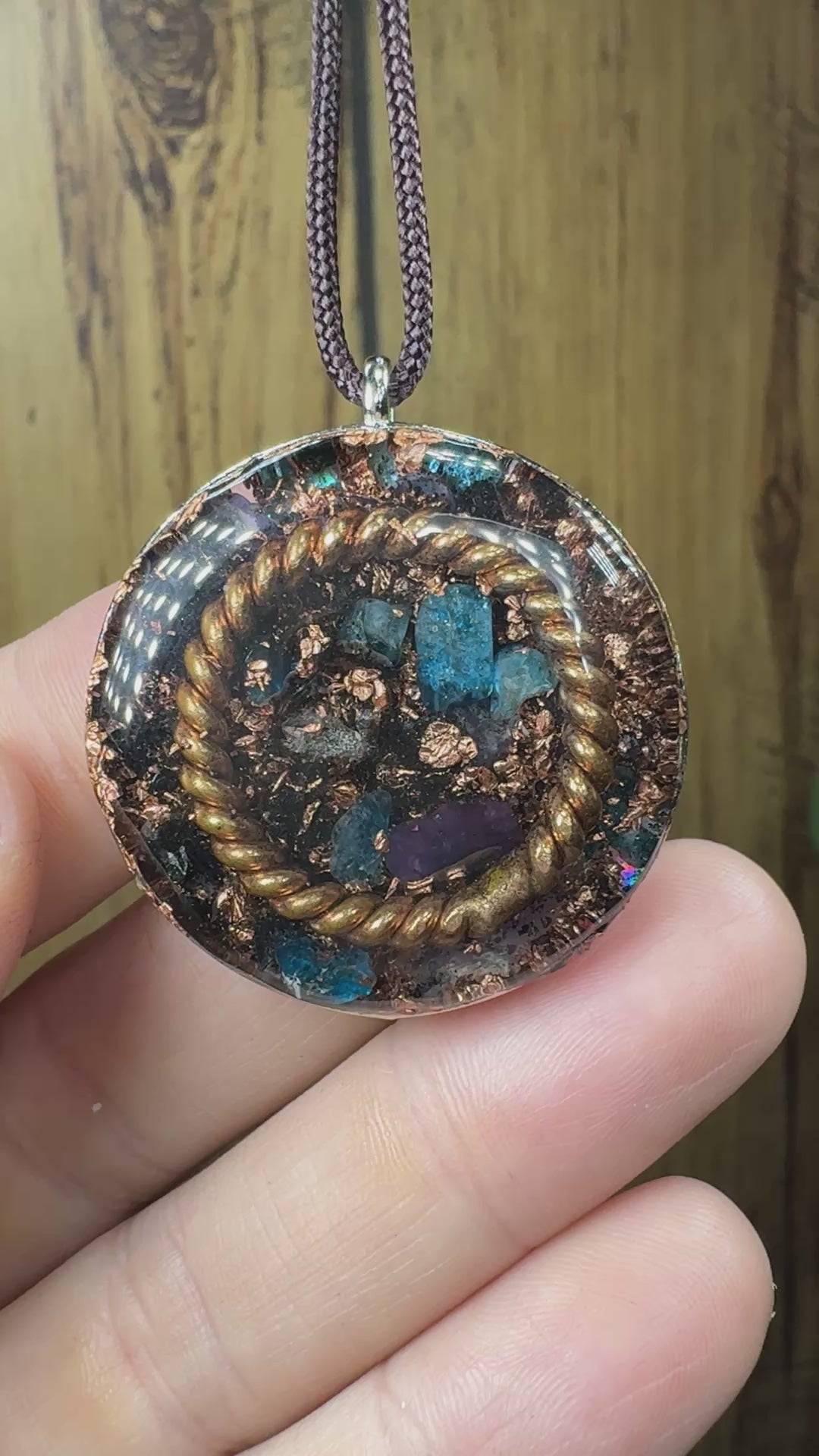 Blue Apatite-Lepidolite 1/8 Sacred Cubit Tensor Ring