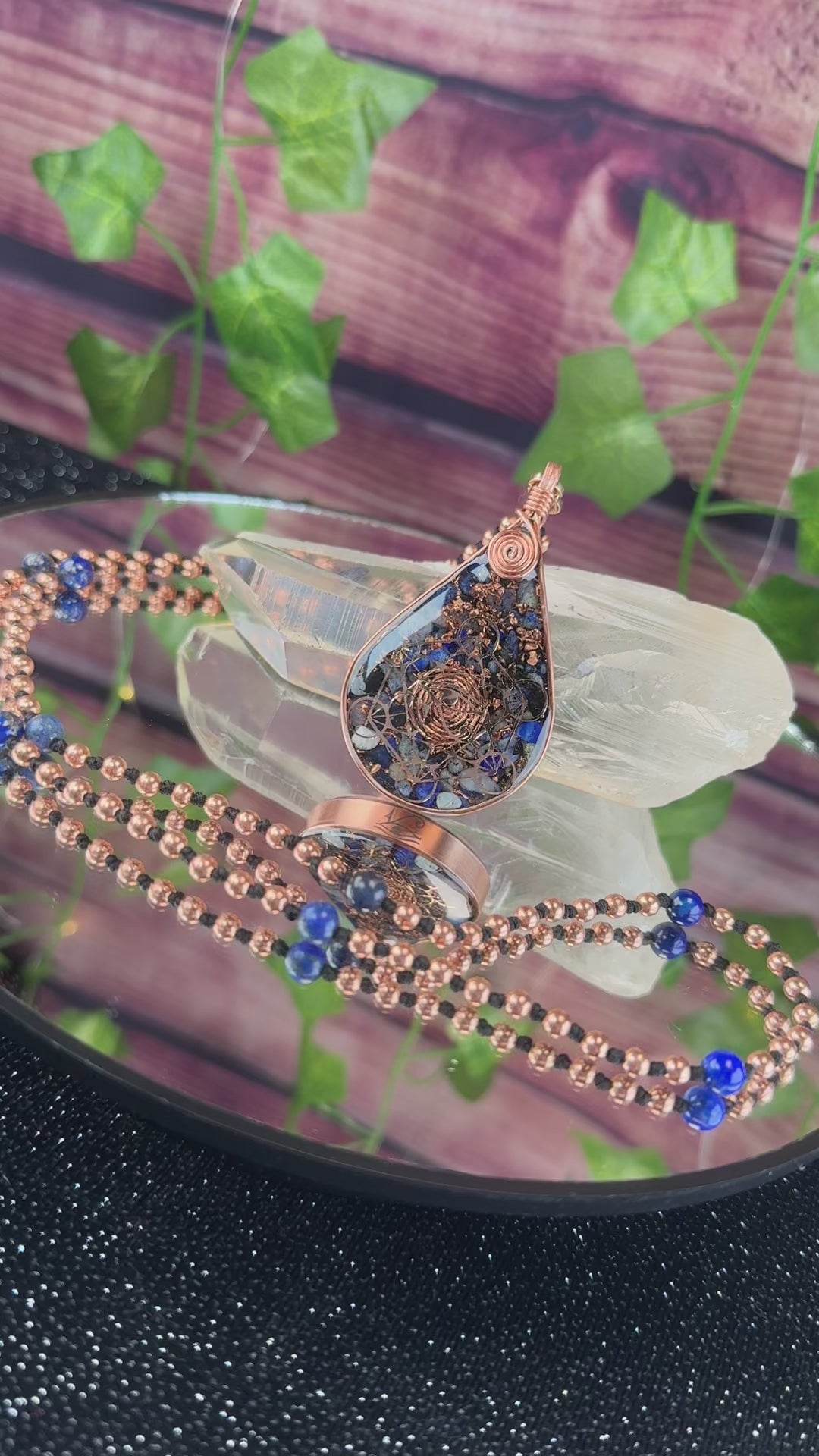 Eye of Horus-Lapis Protection Orgone Mala